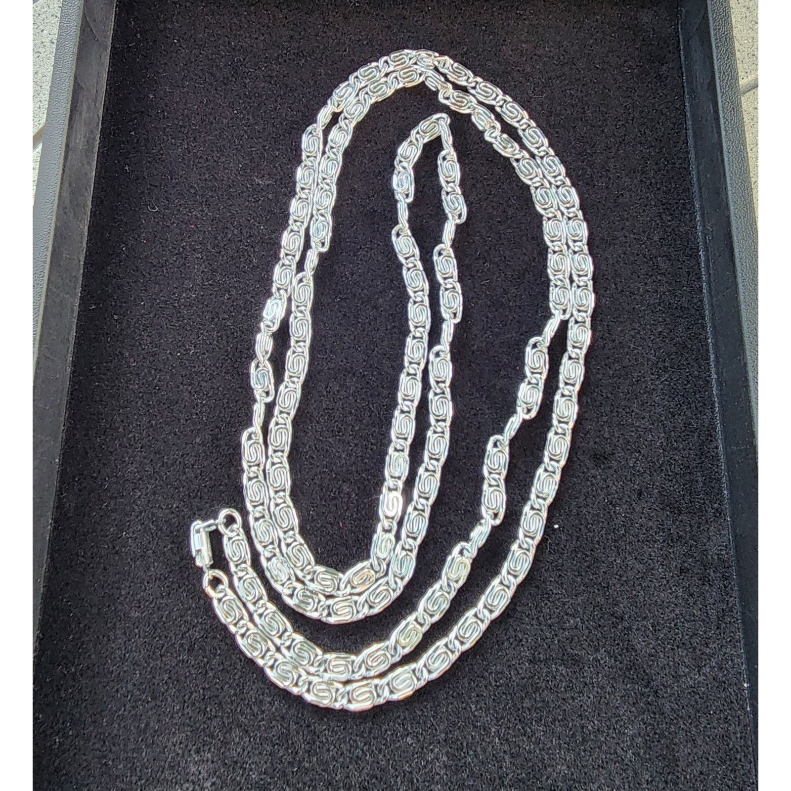 Vintage Vintage Eloxal Aluminum Scroll Link Chain Long Necklace Size ONE SIZE - 2 Thumbnail