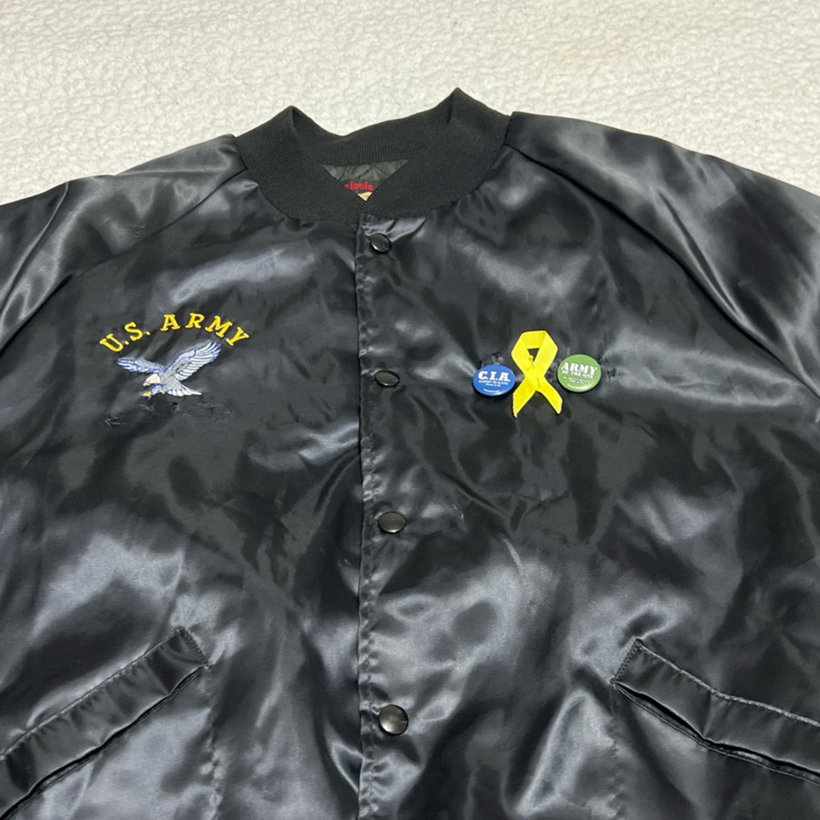 Other VTG King Louie US Army XL Black Satin Bomber Jacket Size US XL / EU 56 / 4 - 4 Thumbnail