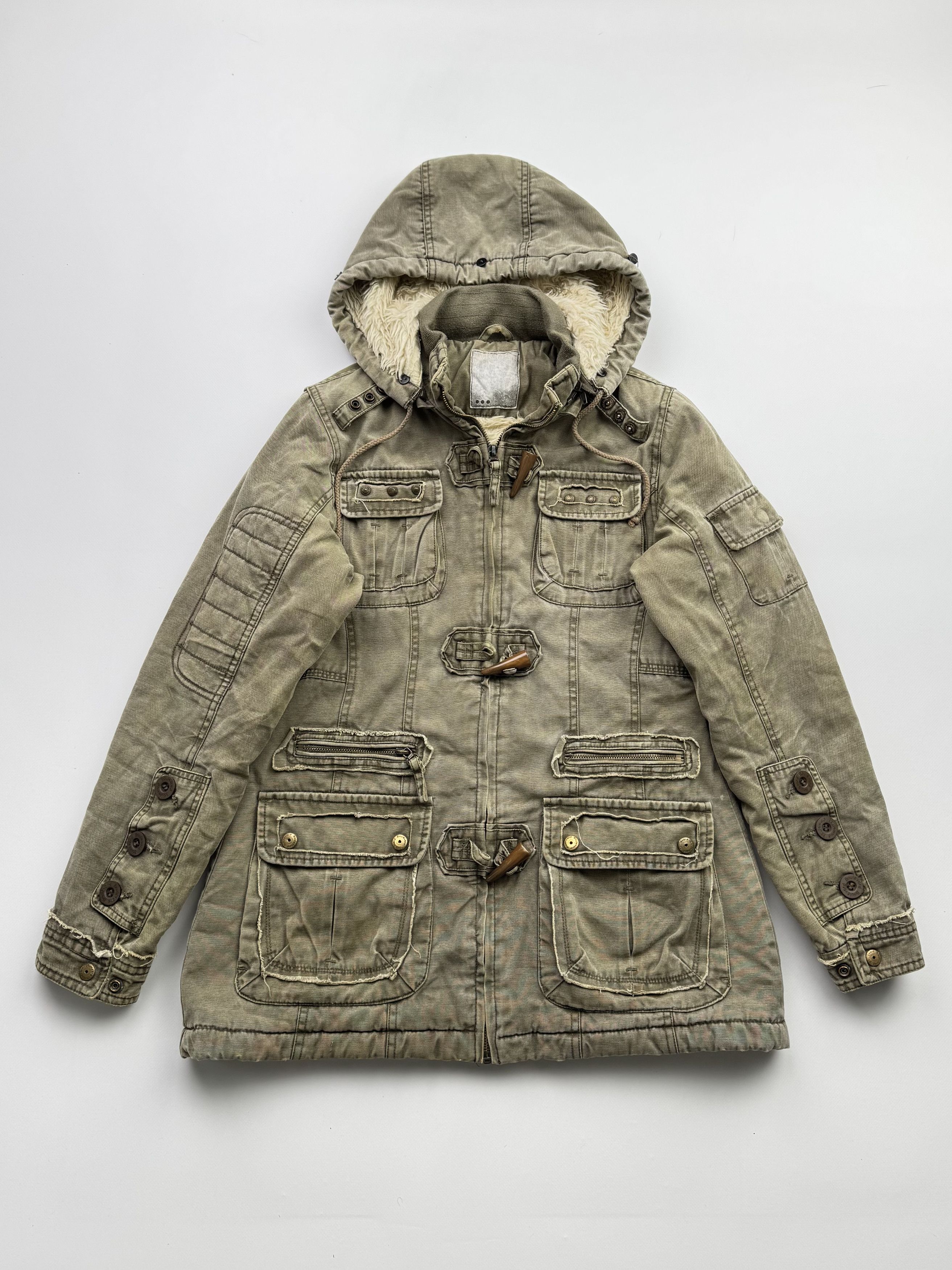 Vintage Vintage Washed Hooded Jacket With Many Details B344(V158)E2 Size XS / US 0-2 / IT 36-38 - 1 Thumbnail