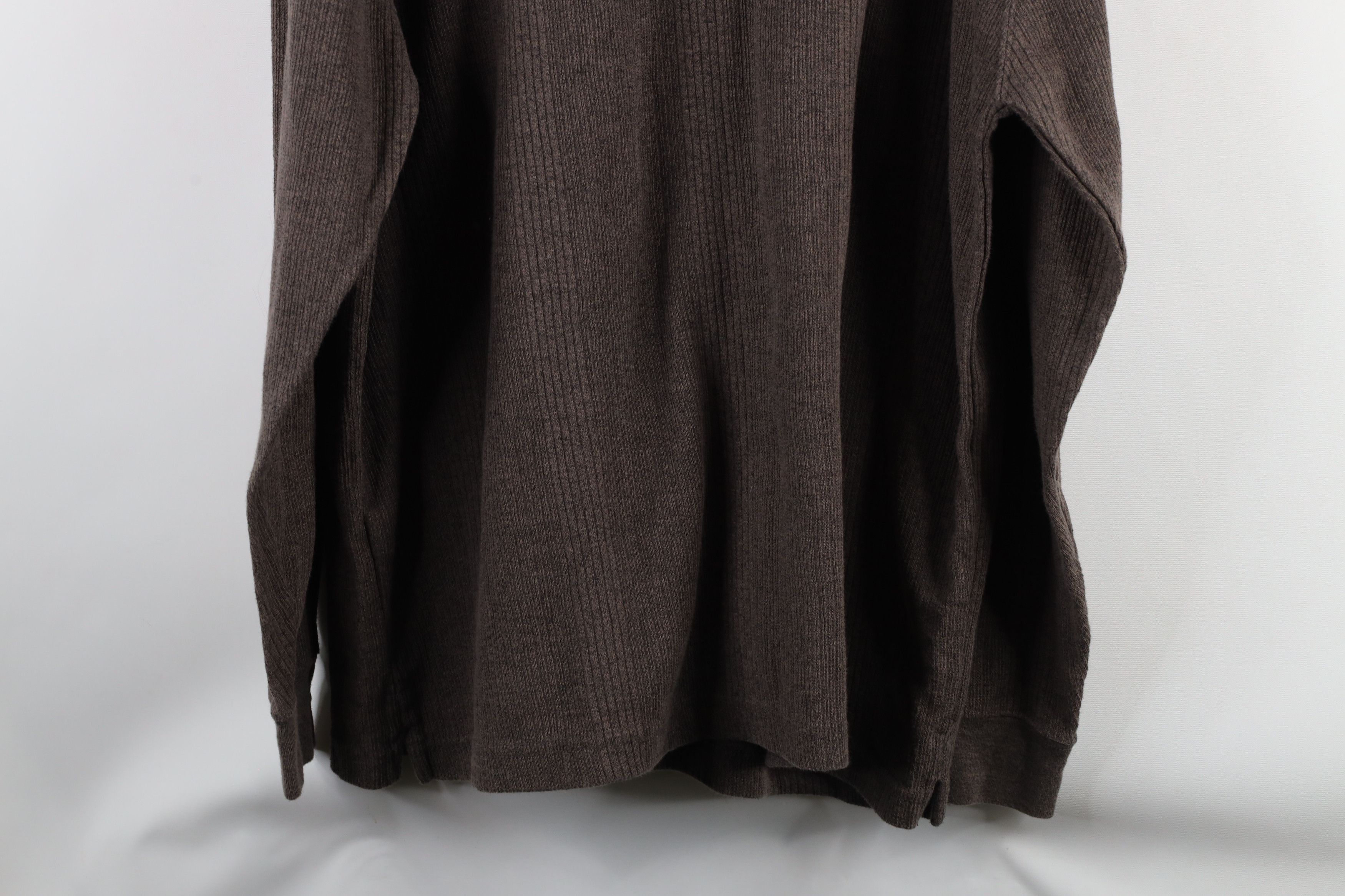 Vintage Vintage 90s Streetwear Knit Long Sleeve Henley T-Shirt Brown Size US XL / EU 56 / 4 - 8 Thumbnail