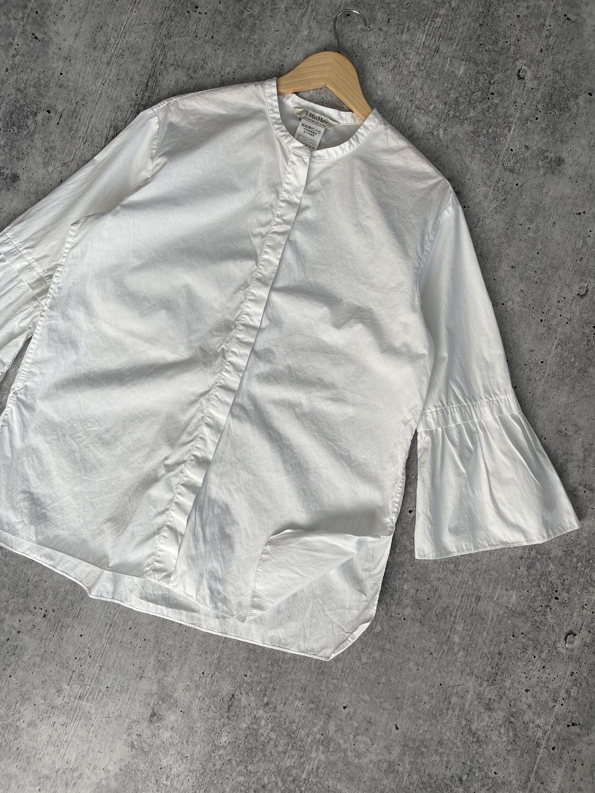 Max Mara S MAX MARA COTTON CURVONE SHIRT Size L / US 10 / IT 46 - 12 Thumbnail