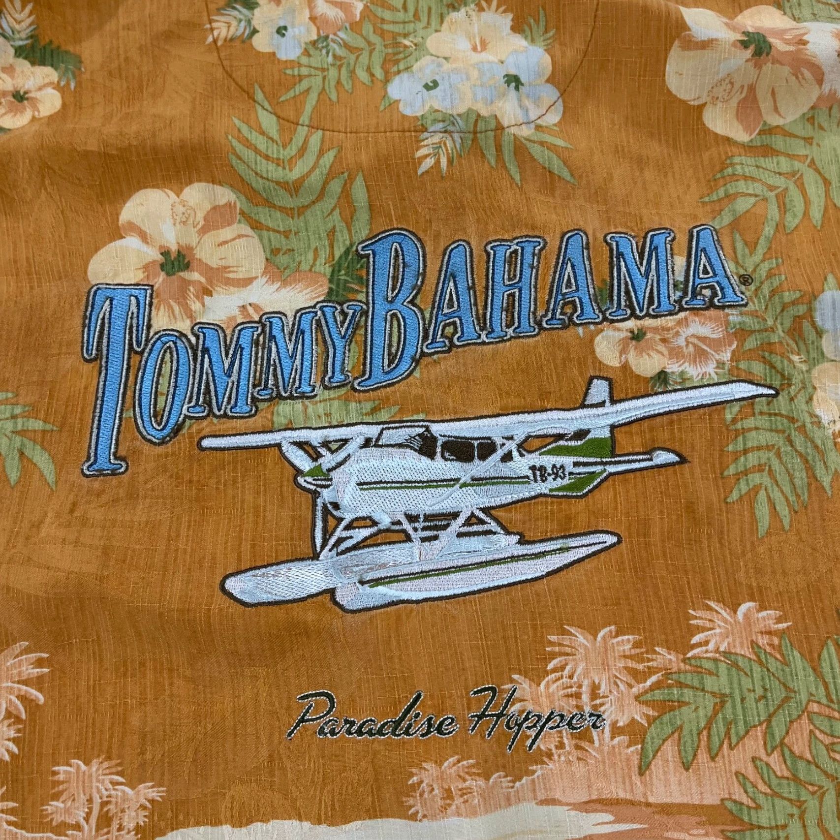 Tommy Bahama TOMMY BAHAMA Shirt Mens Medium Orange Floral Hawaiian Paradise Silk Button Up Size US M / EU 48-50 / 2 - 2 Thumbnail