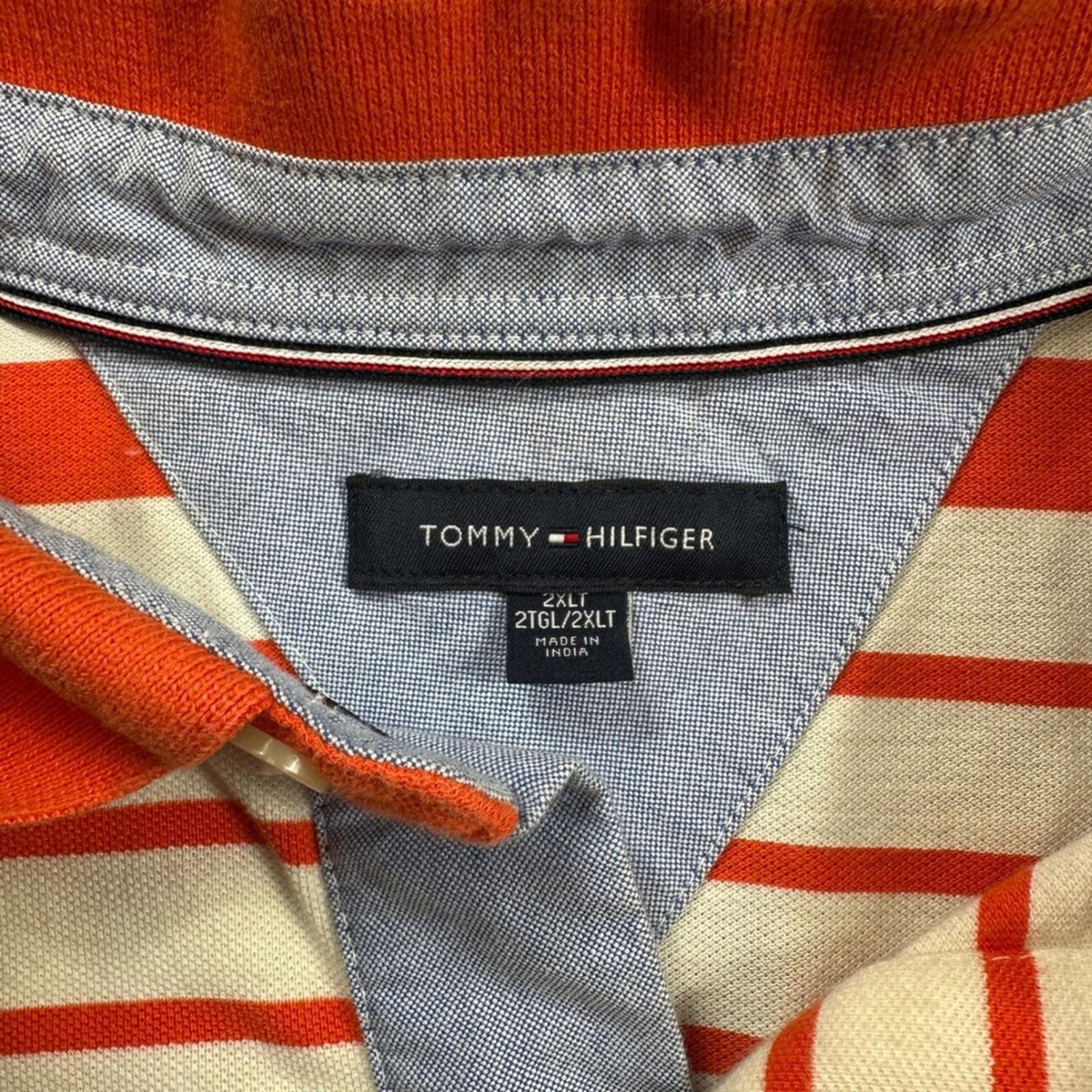 Tommy Hilfiger Tommy Hilfiger Polo Shirt Men's 2XLT Big & Tall Orange White Size US XXL / EU 58 / 5 - 4 Thumbnail