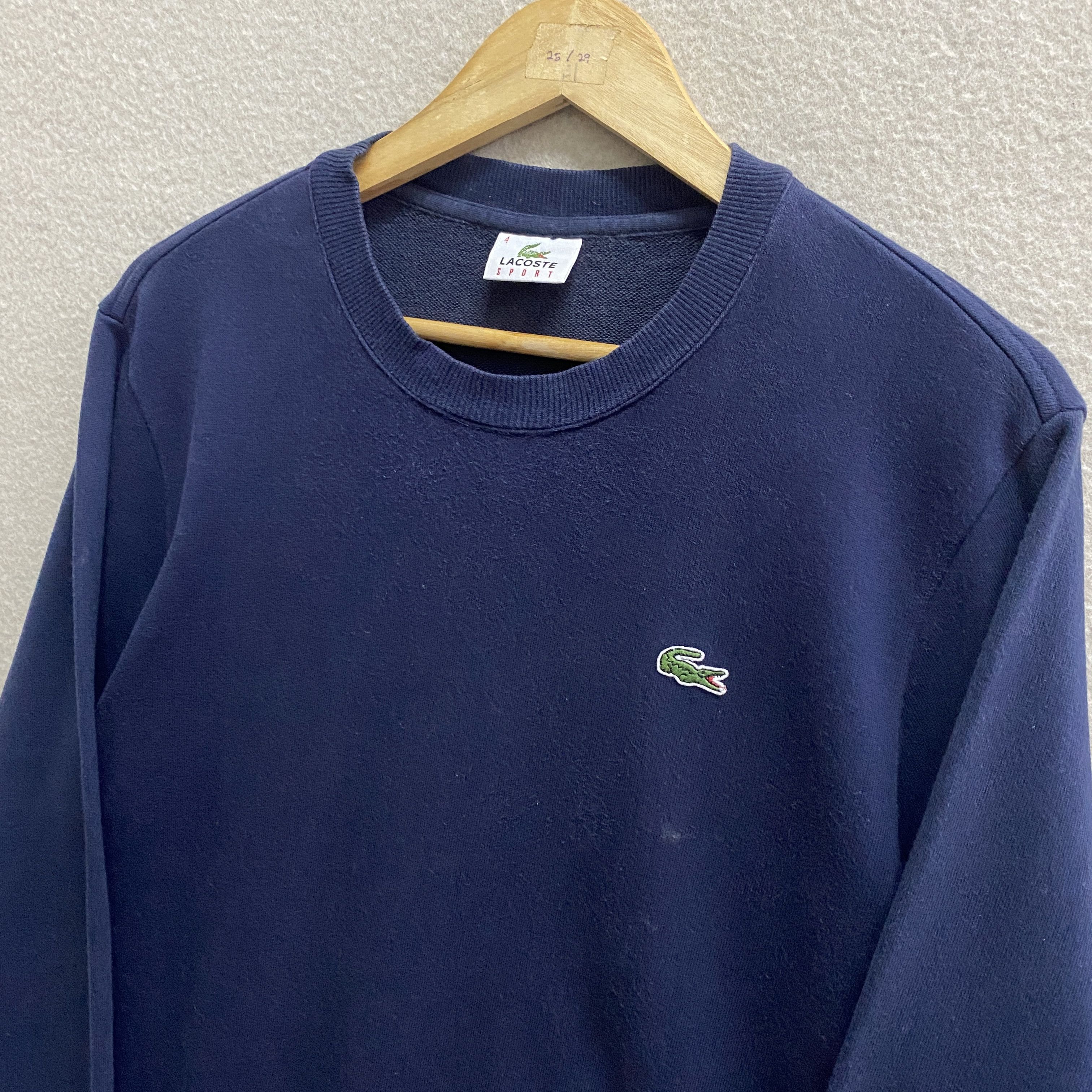 Japanese Brand × Lacoste × Vintage Vintage Lacoste L!ve Navy Sweatshirt Size US L / EU 52-54 / 3 - 3 Thumbnail