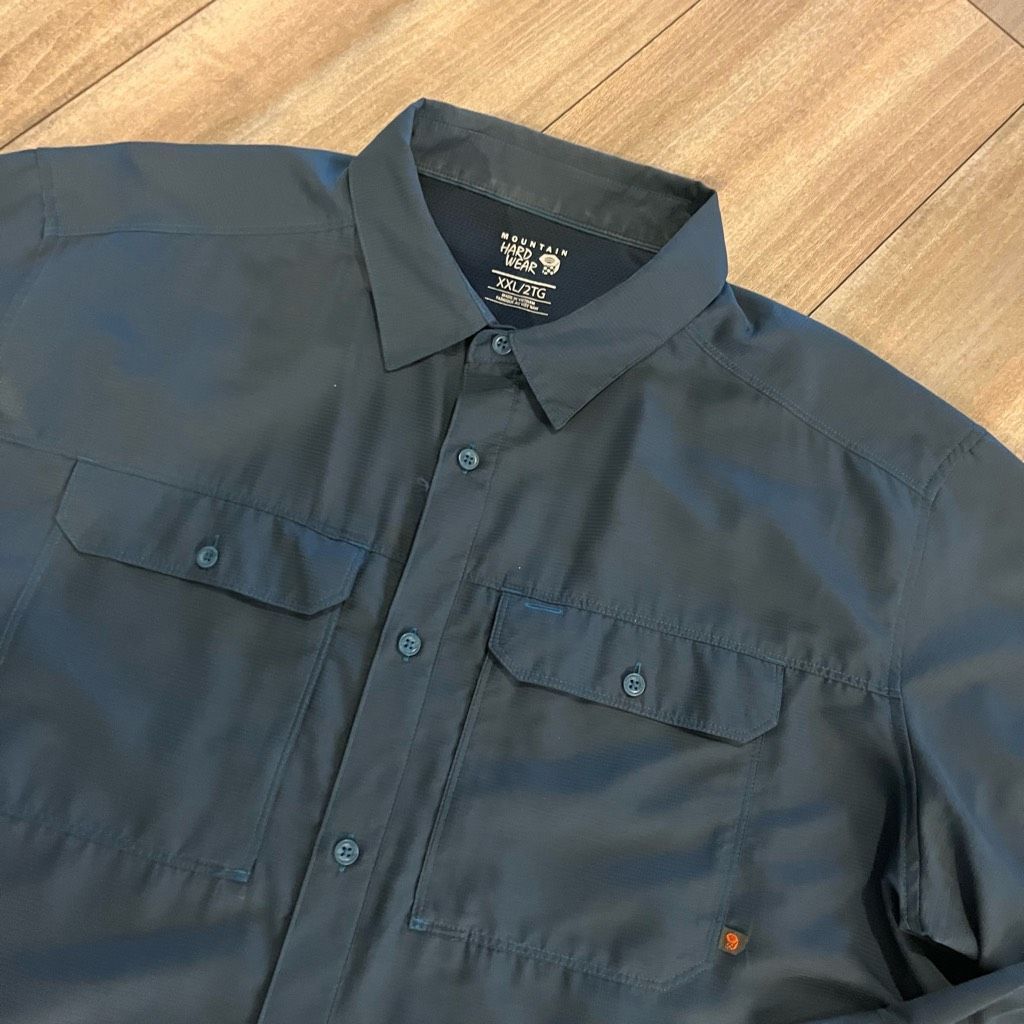 Mountain Hardwear The Mountain Hardwear Blue Athletic Casual Shirt Men 2XL Bin Size US XXL / EU 58 / 5 - 2 Thumbnail