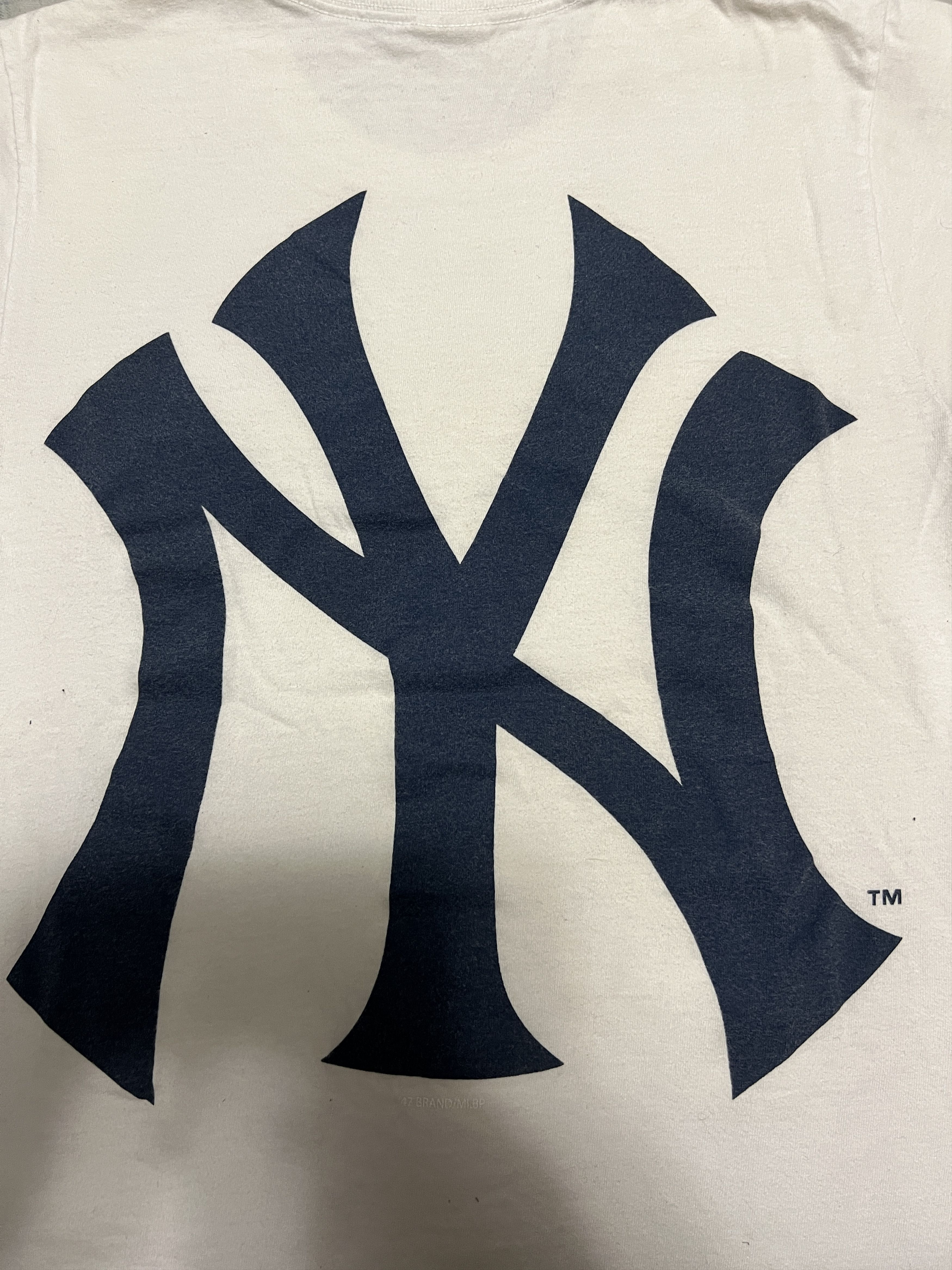 Supreme New York Yankees Box Logo Tee White size S