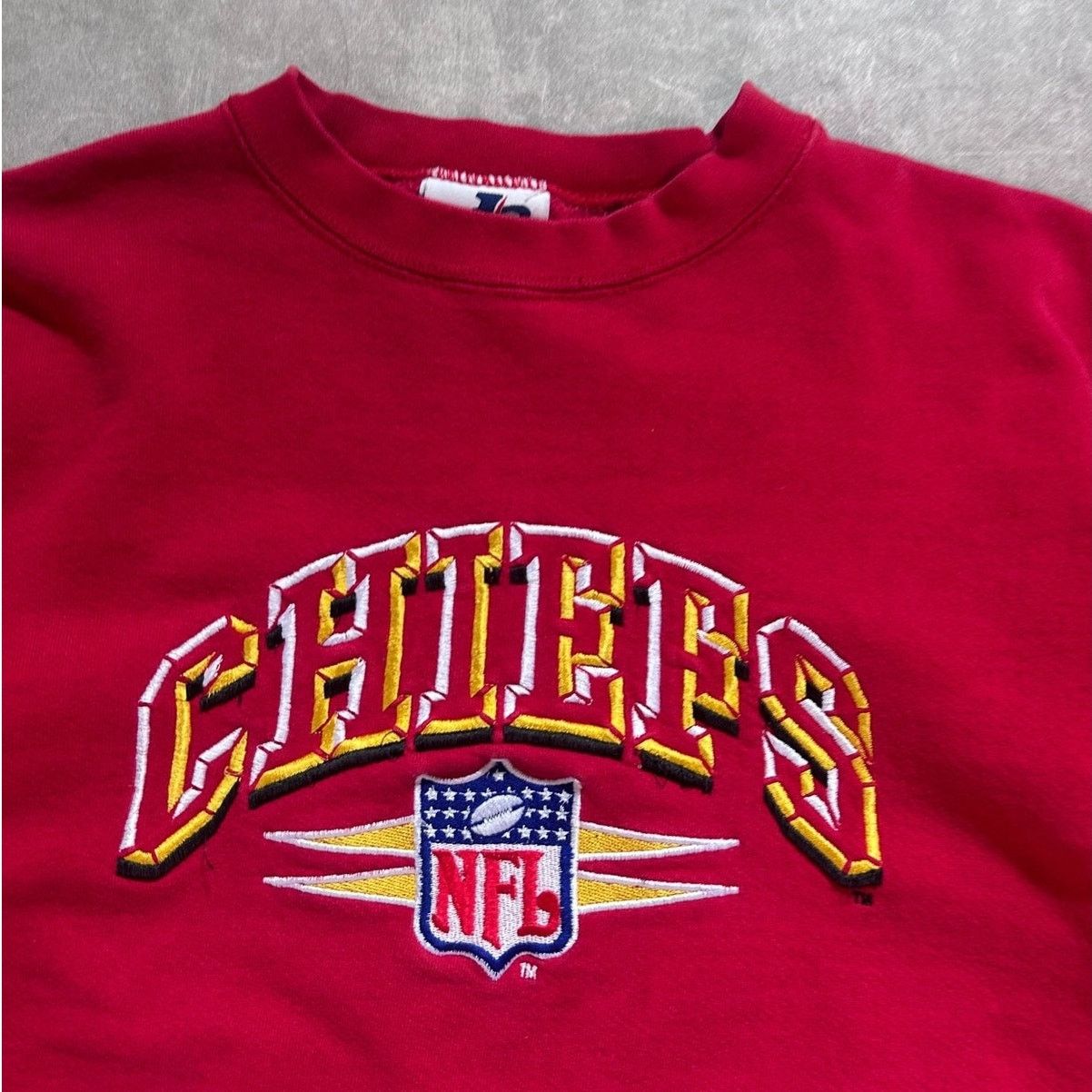 Logo Athletic 90s Vintage Kansas City chiefs Diamond Cut Red Crewneck -L Size US L / EU 52-54 / 3 - 2 Thumbnail