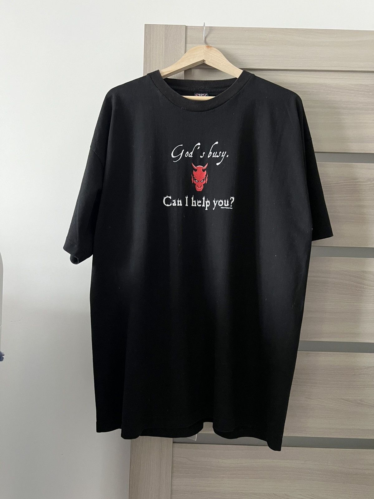 Band Tees Vintage God is Busy Devilish 1999 Band Rock satan tshirt Size US XXL / EU 58 / 5 - 11 Thumbnail