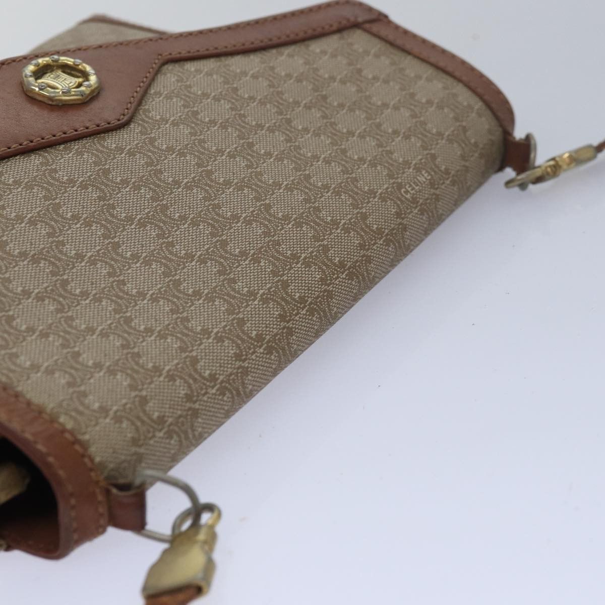 Celine CELINE Macadam Canvas Shoulder Bag Beige Size ONE SIZE - 6 Thumbnail