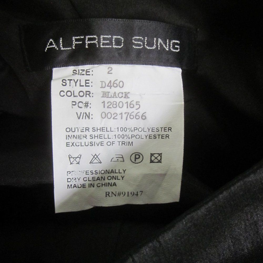 Samantha Sung Alfred Sung Black Tiered Party Dress Size 2 Size XS / US 0-2 / IT 36-38 - 2 Thumbnail