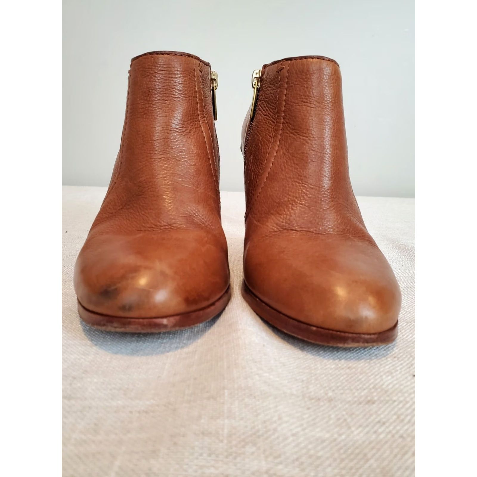 Coach VINTAGE COACH Hattie Brown Safari Leather Ankle Bootie Women's US 6B Block Heel Shoes Size US 6 / IT 36 - 5 Thumbnail