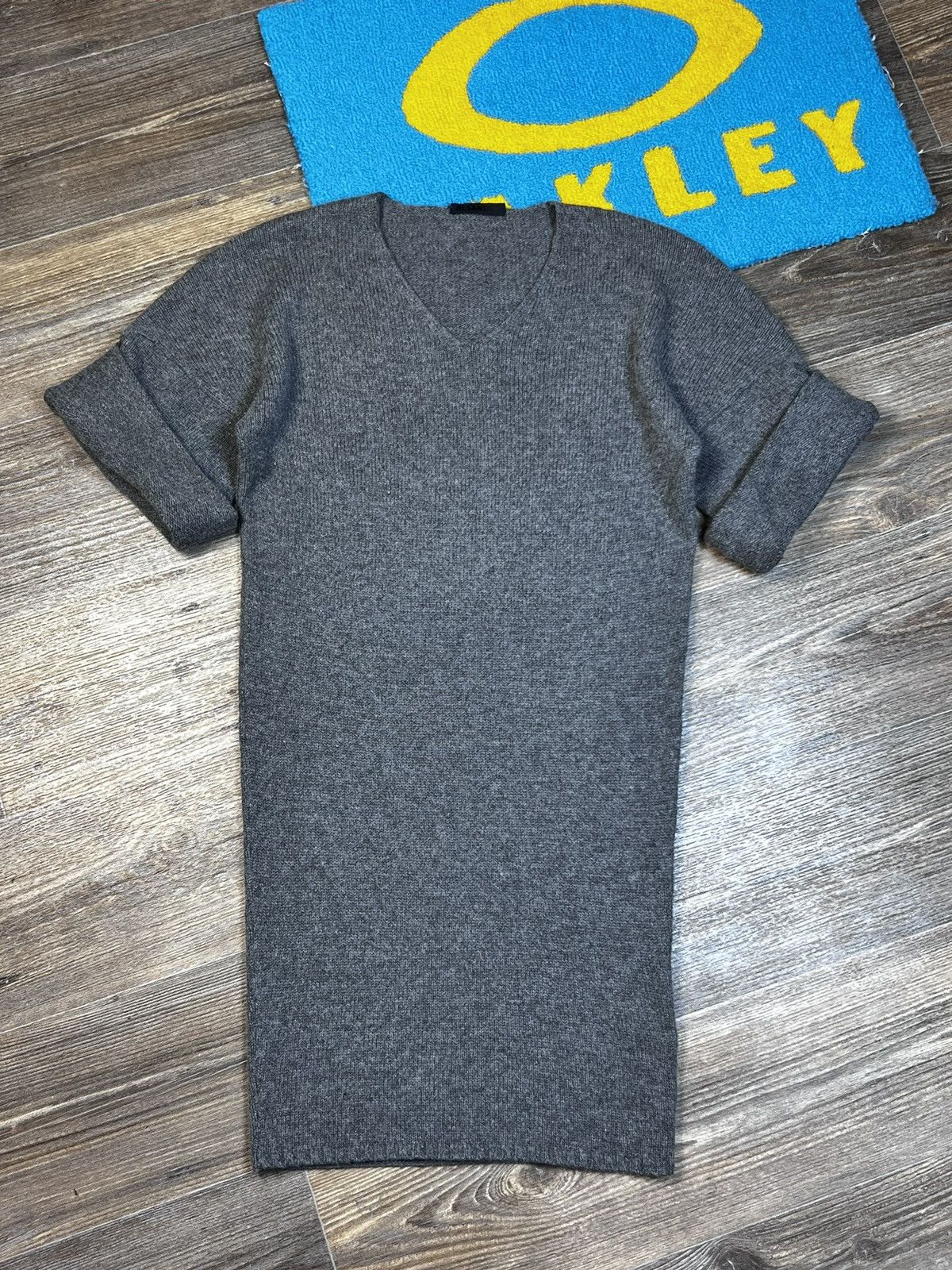 Jil Sander Jil Sander Wool/Cashmere Gray Short Sleeve Knit Dress Size S / US 4 / IT 40 - 1 Thumbnail