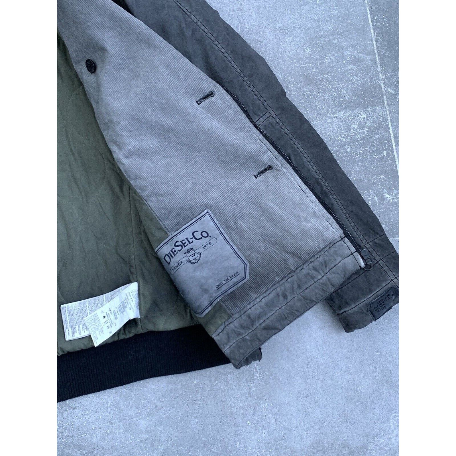 Diesel Mens DIESEL Garment DYED Pea Coat Corduroy Jacket L EU 50 52 Size US L / EU 52-54 / 3 - 6 Thumbnail