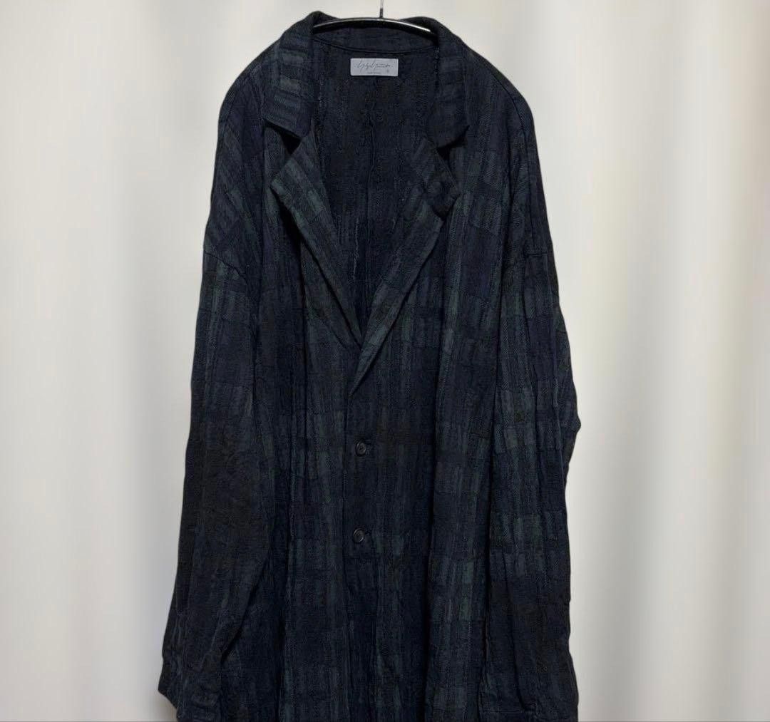Yohji Yamamoto Yohji Yamamoto Pour Homme 24AW Unevenly Dyed Check Coat Size US L / EU 52-54 / 3 - 3 Thumbnail
