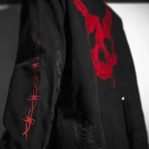 Vintage Motorcycle Dark Wear Denim Jacket Size US XL / EU 56 / 4 - 2 Thumbnail