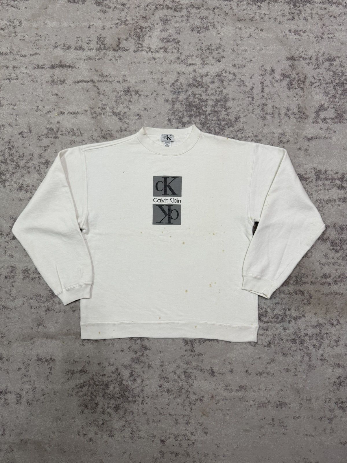 Calvin Klein Vintage Calvin Klein Biglogo Sweatshirt Size US M / EU 48-50 / 2 - 3 Thumbnail