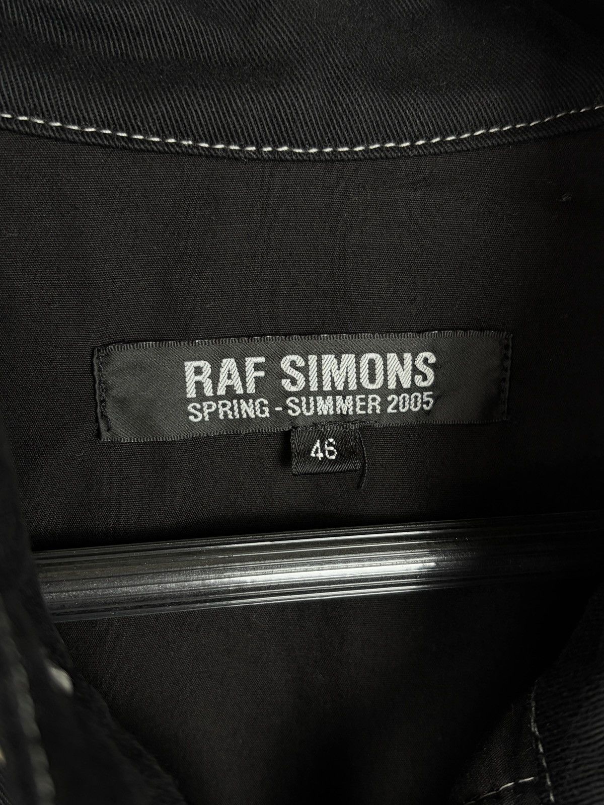 Raf Simons SS05 Raf Simons Overdyed Embroidered R Zip Up Jacket Black Size US S / EU 44-46 / 1 - 8 Thumbnail