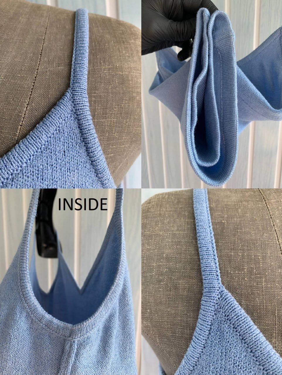 Designer × St. John Vintage St. John USA Women Blue Knit Wool Spaghetti Tank Top Size S / US 4 / IT 40 - 25 Thumbnail