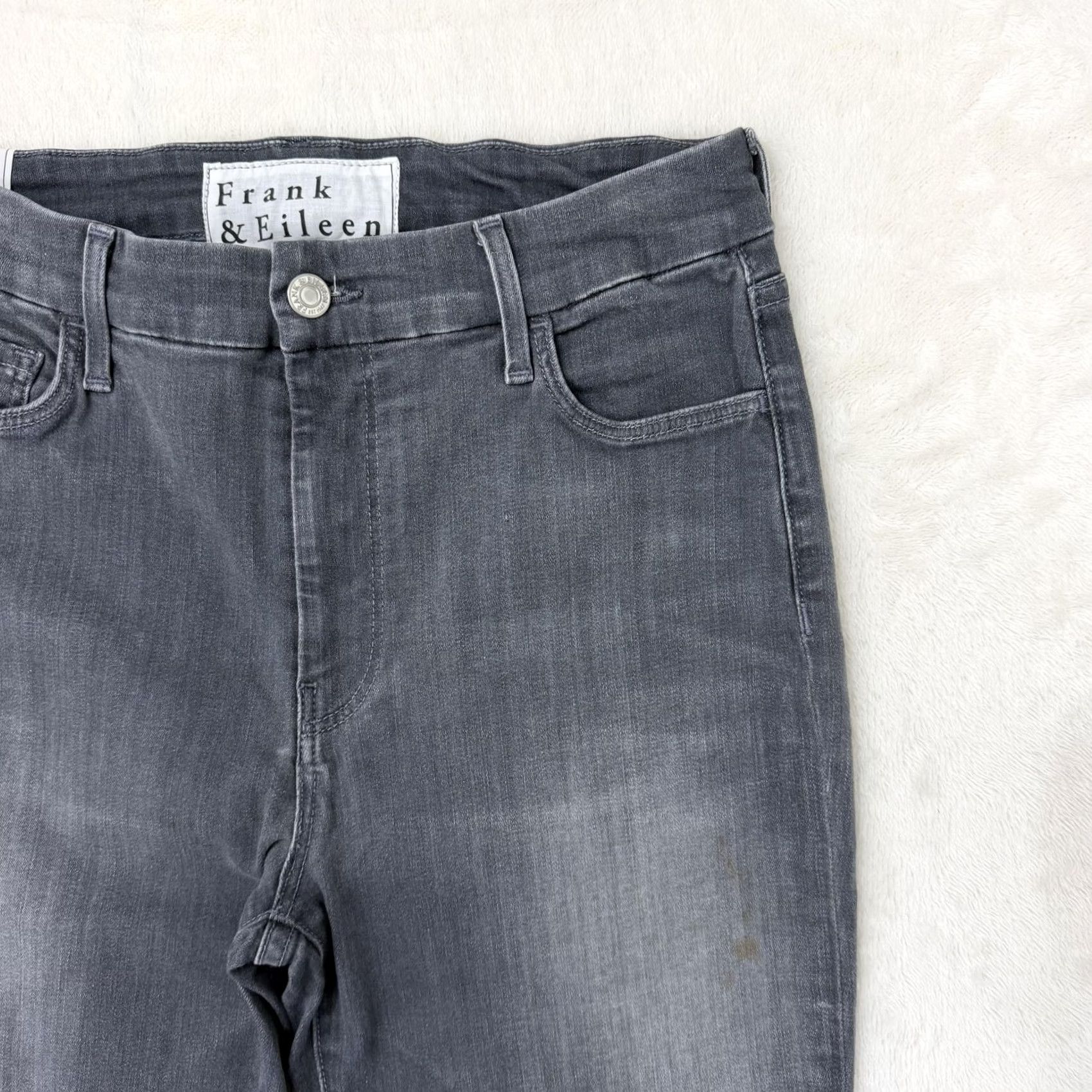 Frank & Eileen Frank & Eileen Sligo Jeans Womens 30 Gray Mid Rise Skinny Stretch Denim Raw Hem Pants Skinny Jeans 5-Pocket Womens Size 30" / US 8 / IT 44 - 2 Thumbnail