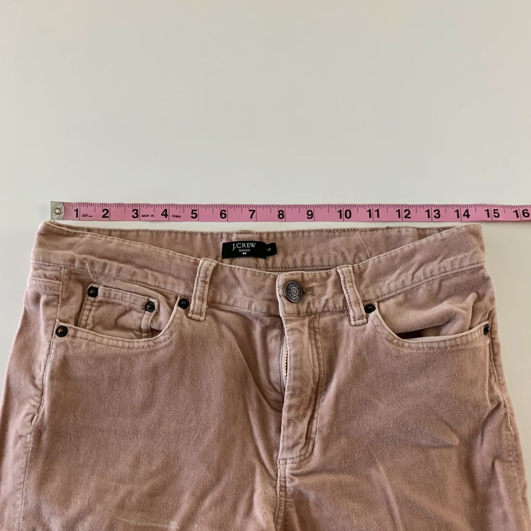 J.Crew J.CREW Stretch Casual Work Skinny Pants Women's 28 Pink Size 28" / US 6 / IT 42 - 3 Thumbnail