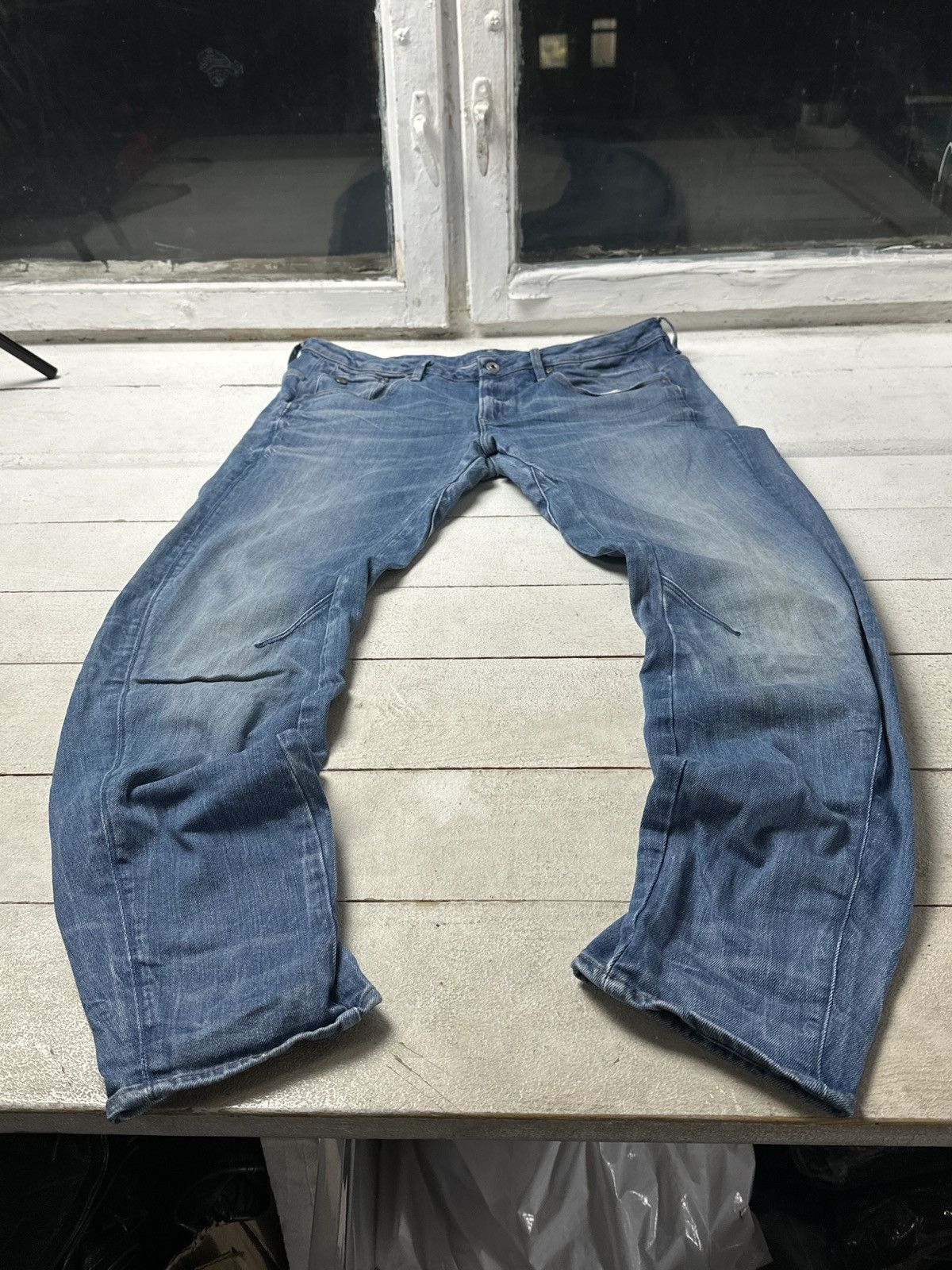 VNTG🚨G STAR RAW Jeans Washed Distressed Denim y2k