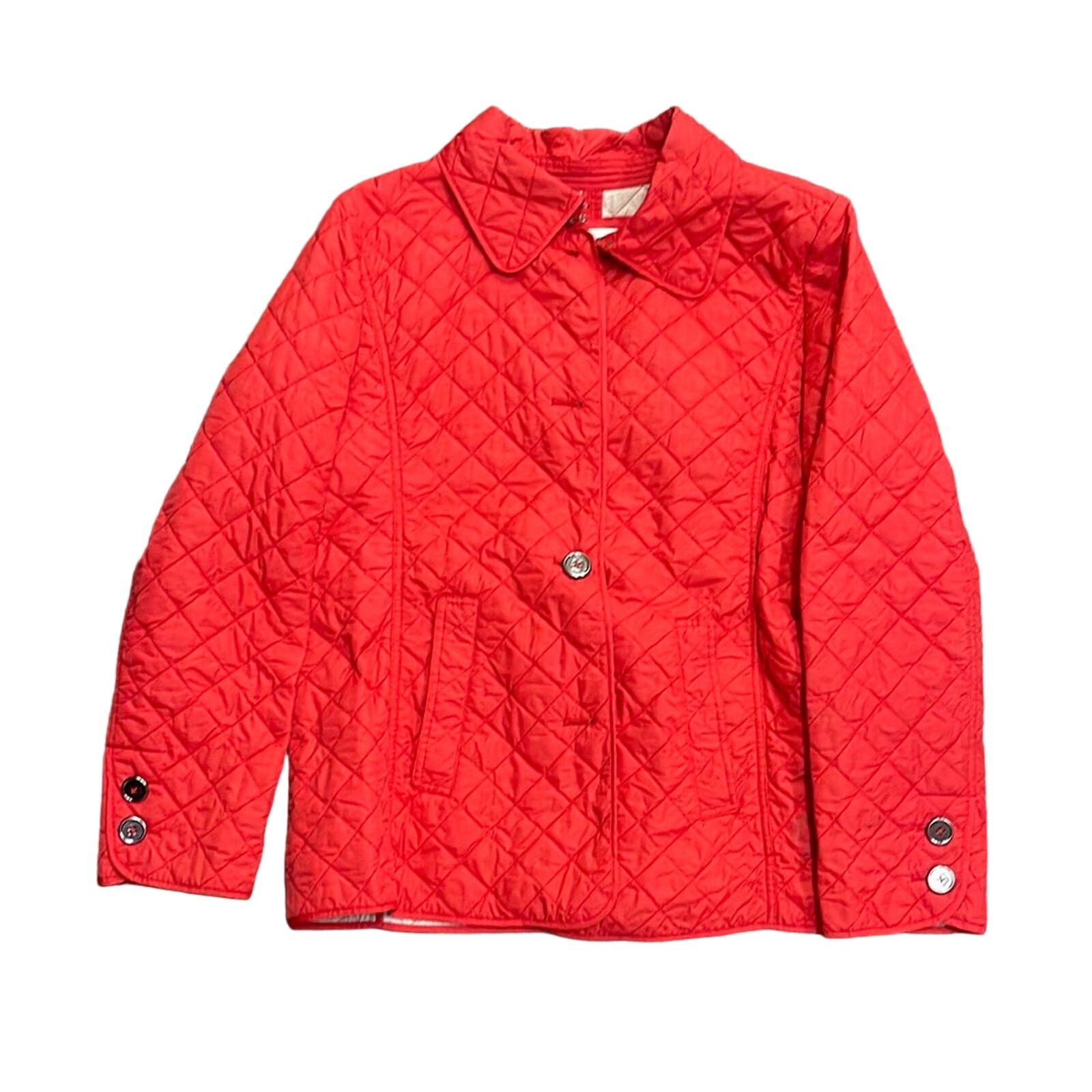 Neiman Marcus Neiman Marcus Red Quilted Jacket L Size US L / EU 52-54 / 3 - 1 Thumbnail