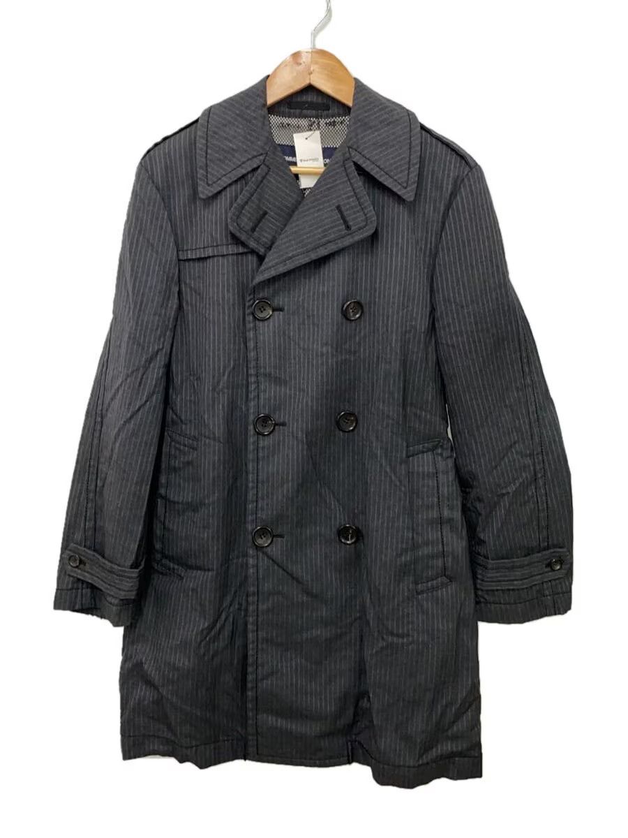 Comme des Garcons Homme Double Breasted Striped Wool Coat Size US S / EU 44-46 / 1 - 1 Thumbnail