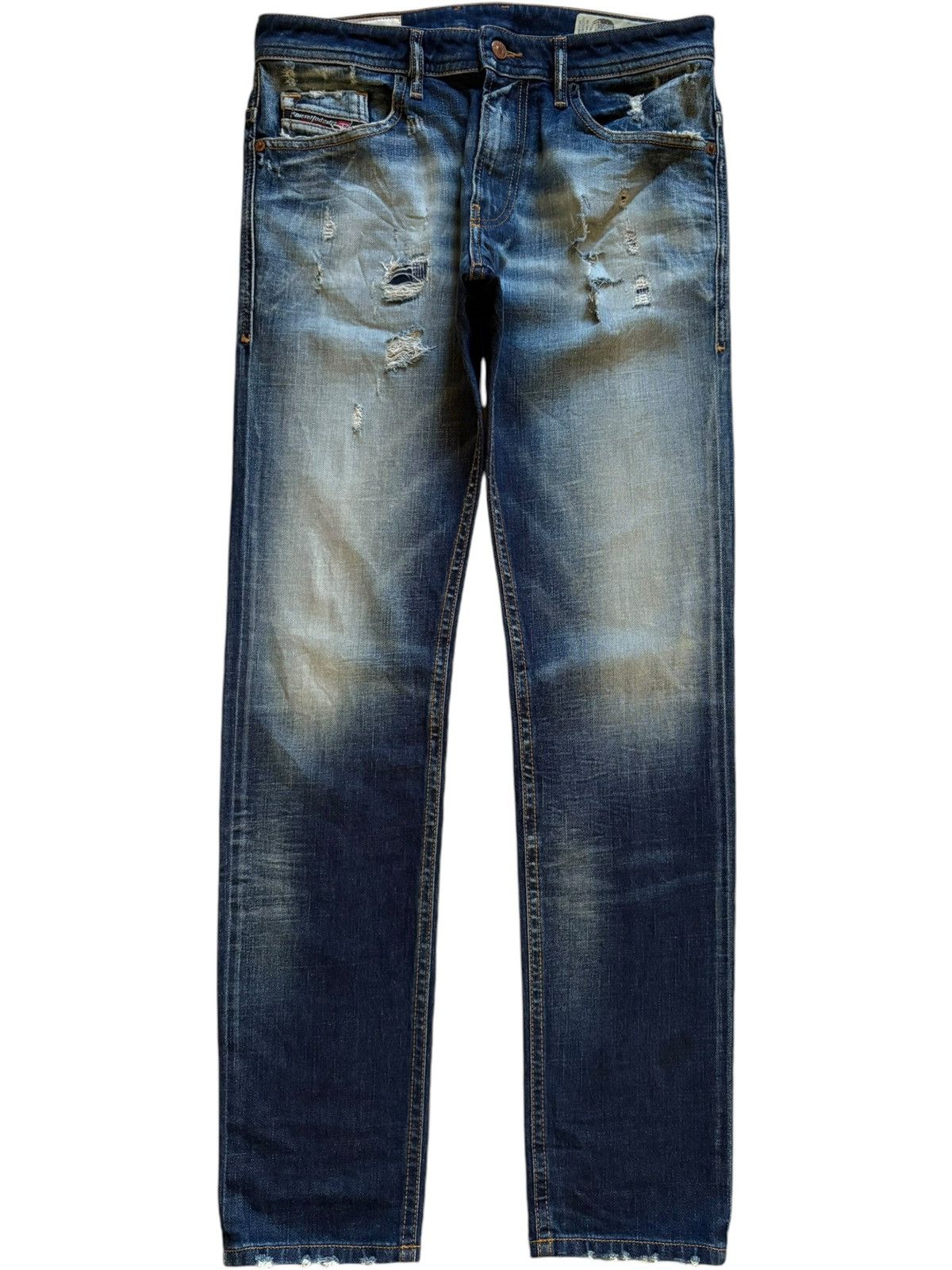 Diesel × Diesel Black Gold Vintage Italy Diesel Thommer Faded Rusty Wash Distress Jeans Size US 32 / EU 48 - 1 Thumbnail