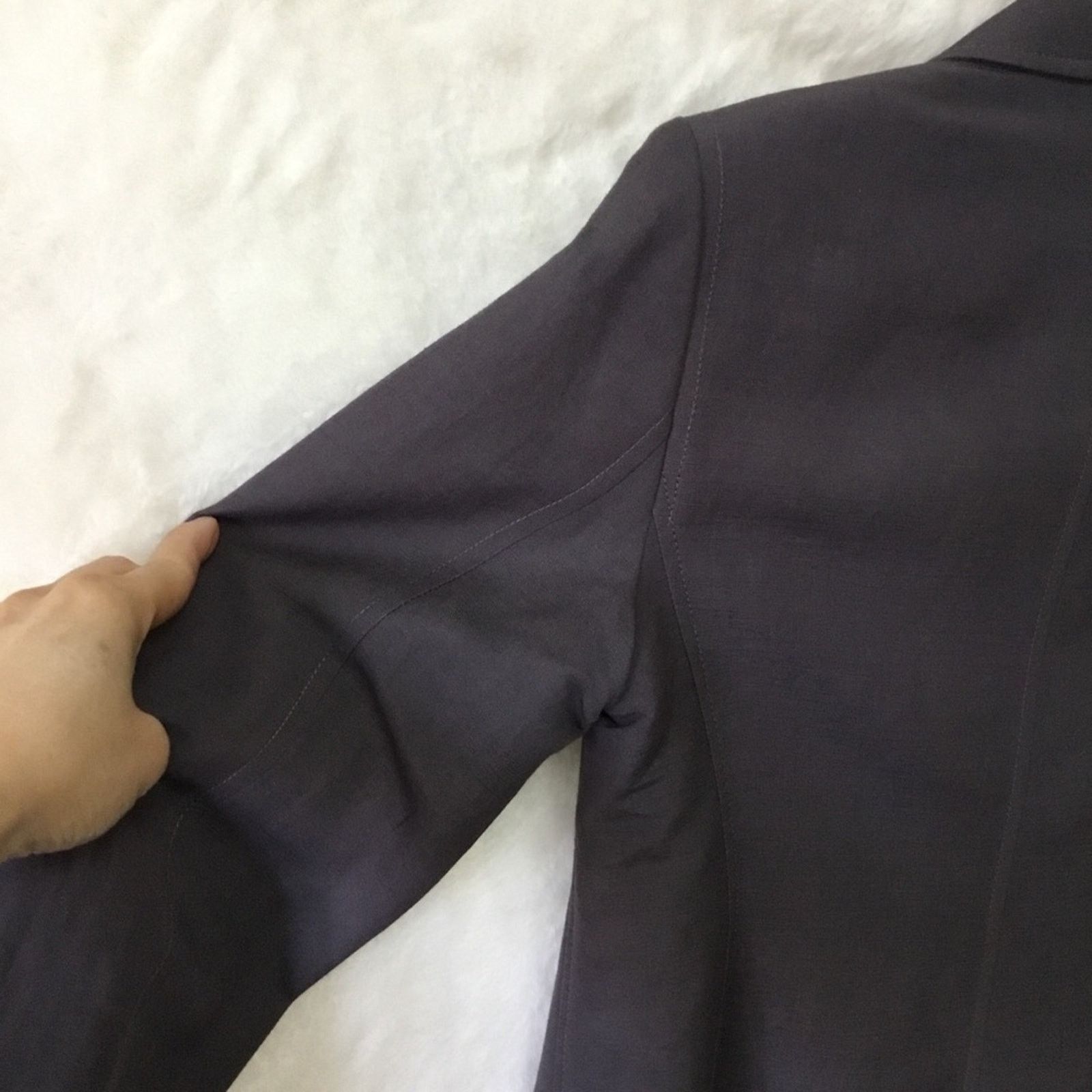Anne Klein Anne Klein Single-Button Brown Notched-Lapel Blazer Size S / US 4 / IT 40 - 7 Thumbnail