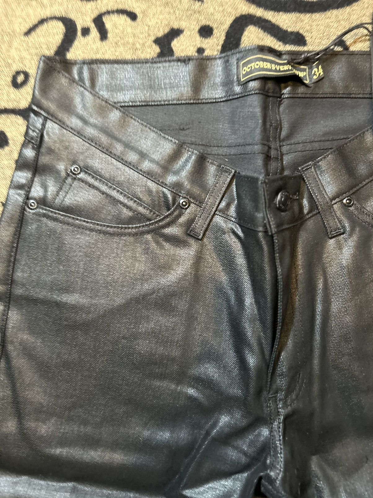October's Very Own 2019 OVO Black Wax Denim Size US 34 / EU 50 - 4 Thumbnail