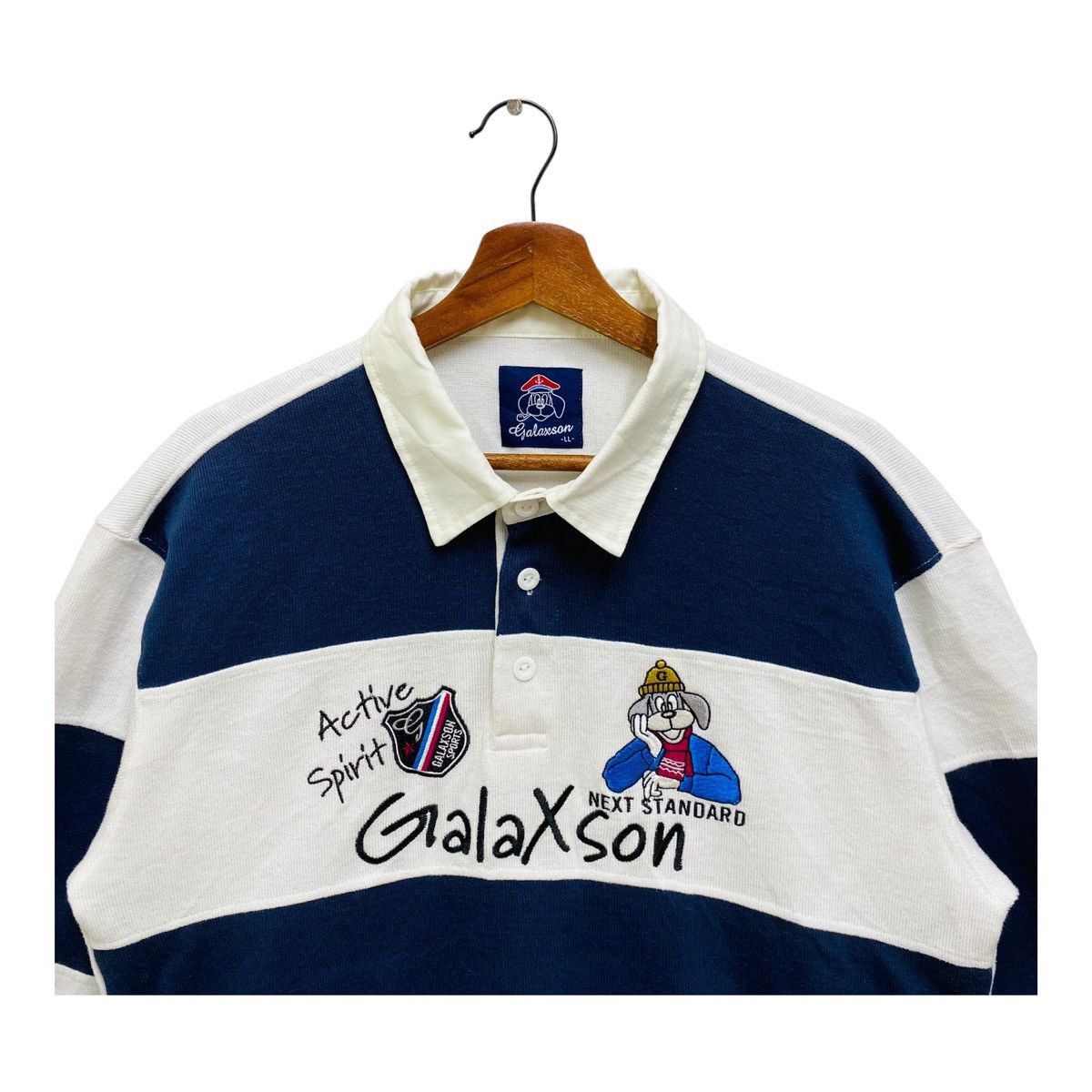 Vintage Vintage GalaXson Striped Rugby Shirt Japanese Streetwear Size US L / EU 52-54 / 3 - 2 Thumbnail