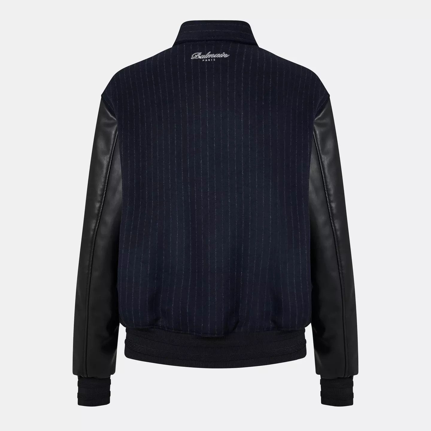 Balmain o1g2r1mq0426 Structured Varsity Jacket in Blue/Black Size US S / EU 44-46 / 1 - 2 Thumbnail