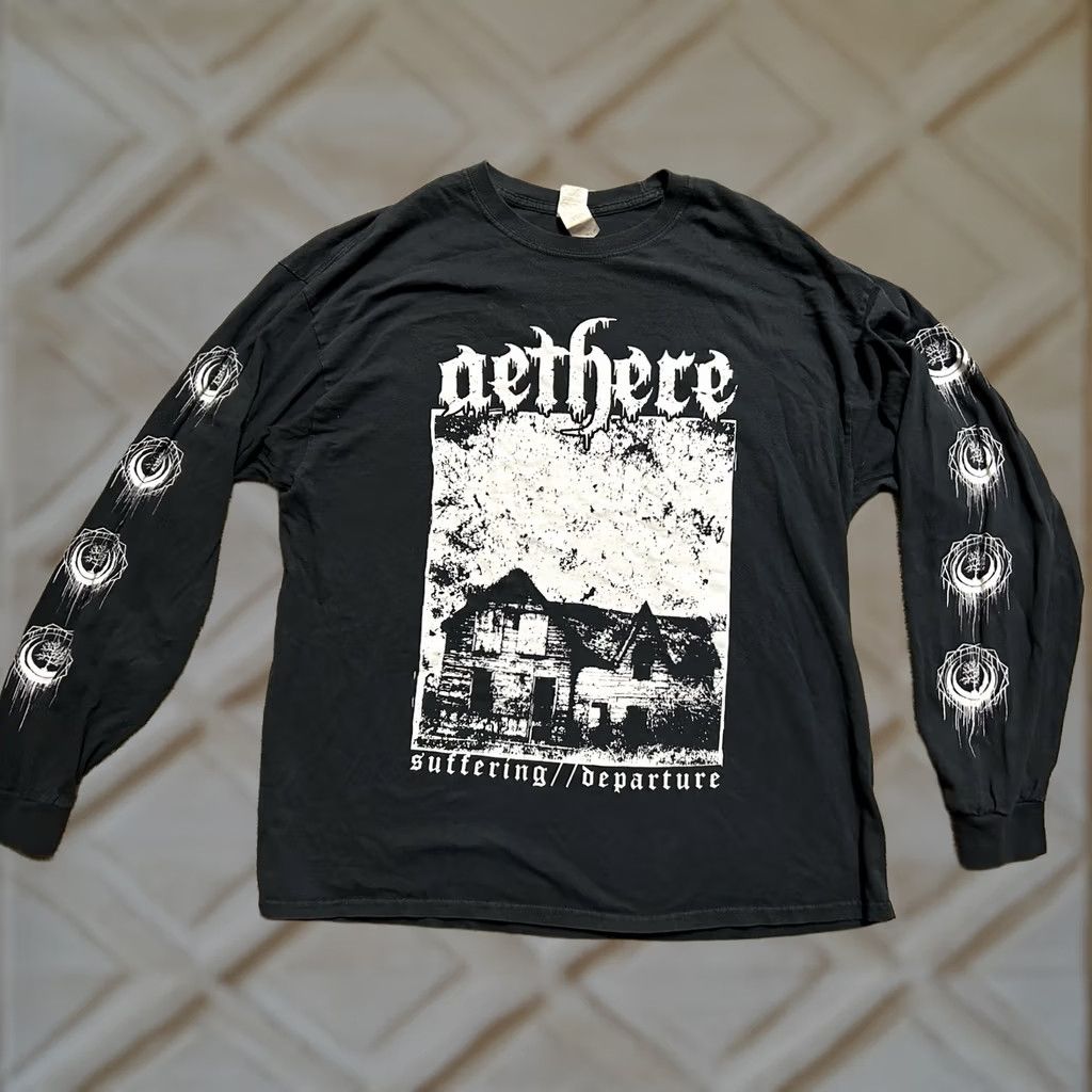 Vintage Aethere Realm Heavy Metal Band Long Sleeve Mens T Shirt XL Black Size US XL / EU 56 / 4 - 1 Thumbnail