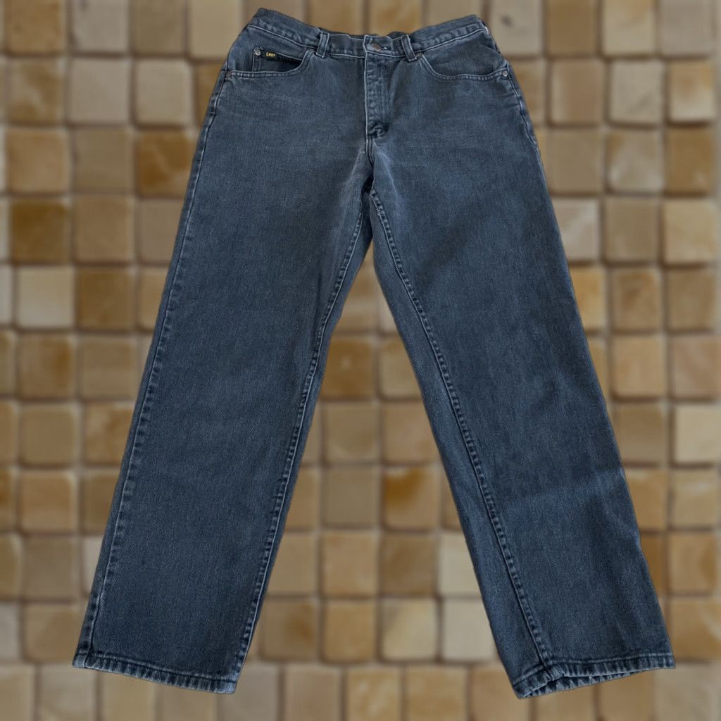 Lee VINTAGE Lee Jeans Men's Regular Size 34 x 30 Black Denim Straight Faded 90s Mens Size US 34 / EU 50 - 1 Thumbnail