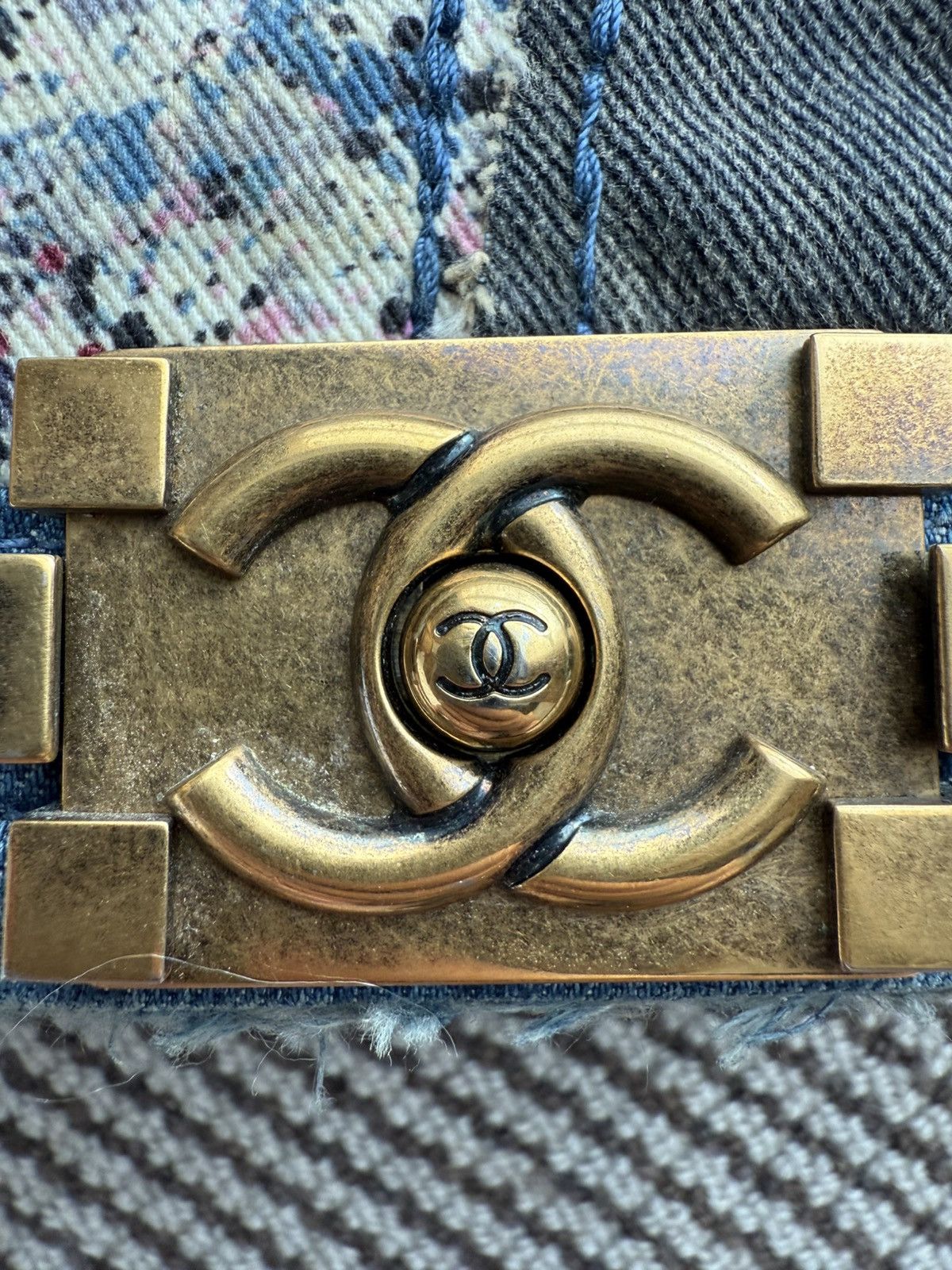 Chanel Chanel 2013 Paris Dallas denim patchwork Boy bag Size ONE SIZE - 5 Thumbnail