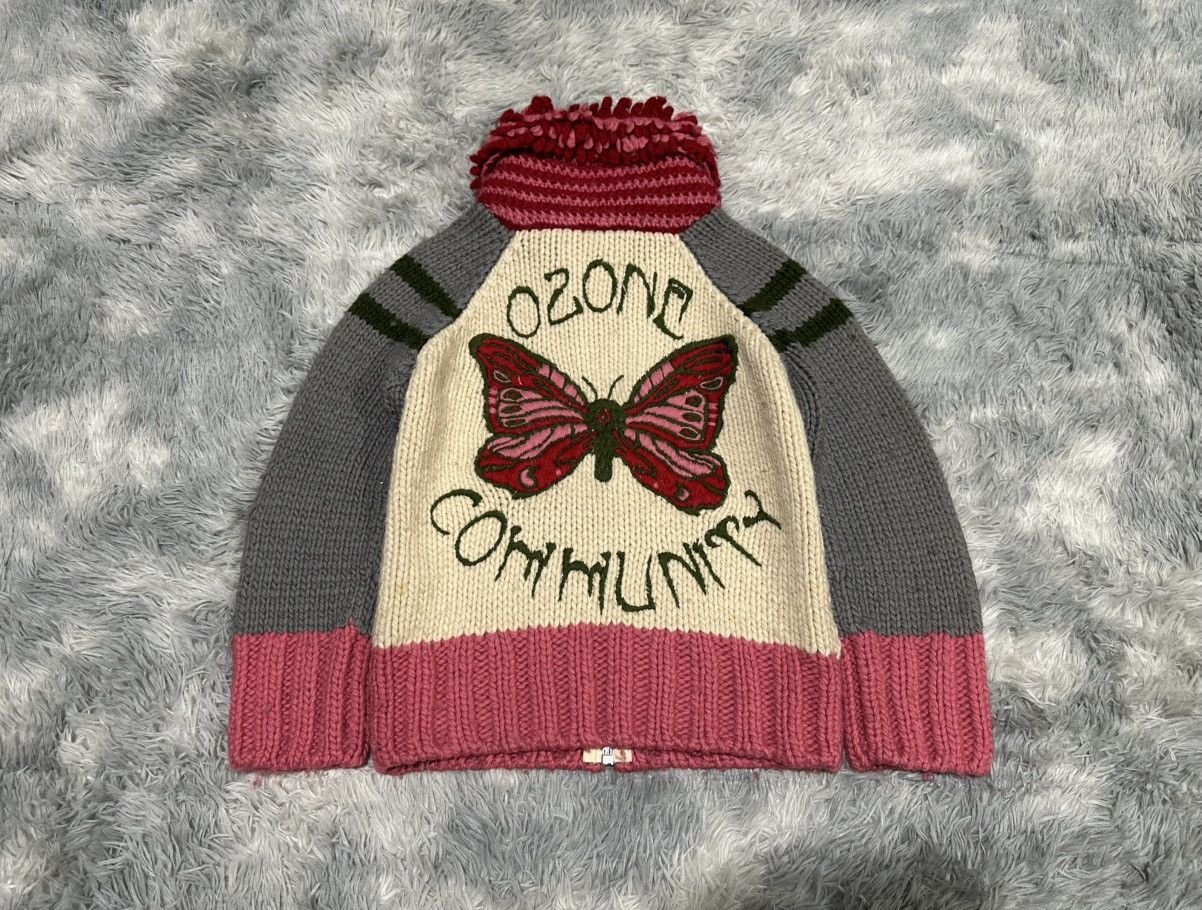 Hysteric Glamour 🔥Vintage Ozone Community Butterfly Cowichan Zip Up Sweater Size US S / EU 44-46 / 1 - 1 Thumbnail