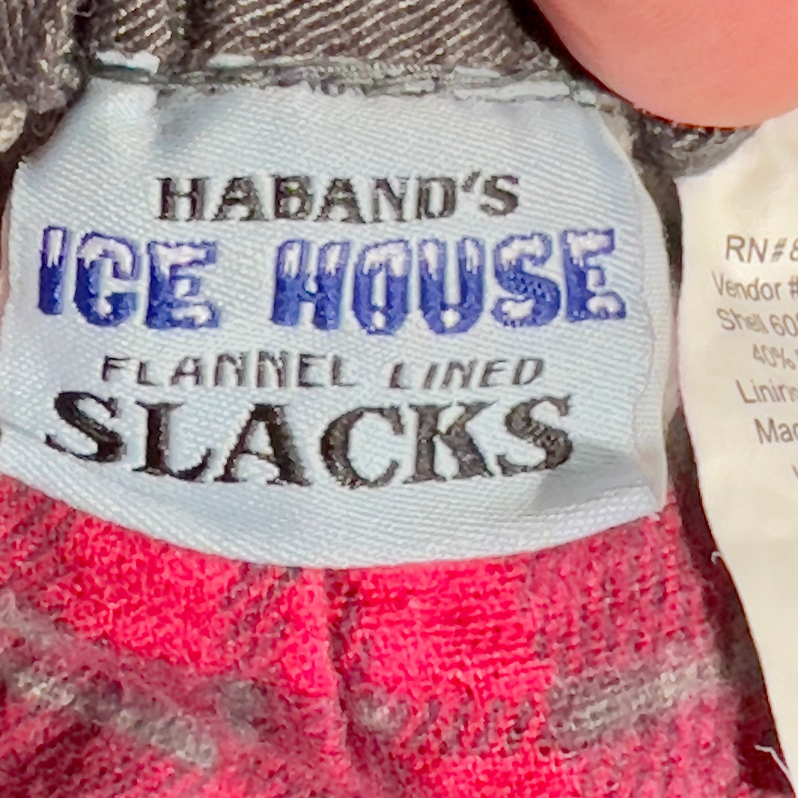 Haband Haband's Ice House Flannel Lined Pants Slacks Mens 42W x 27L Size US 42 / EU 58 - 2 Thumbnail