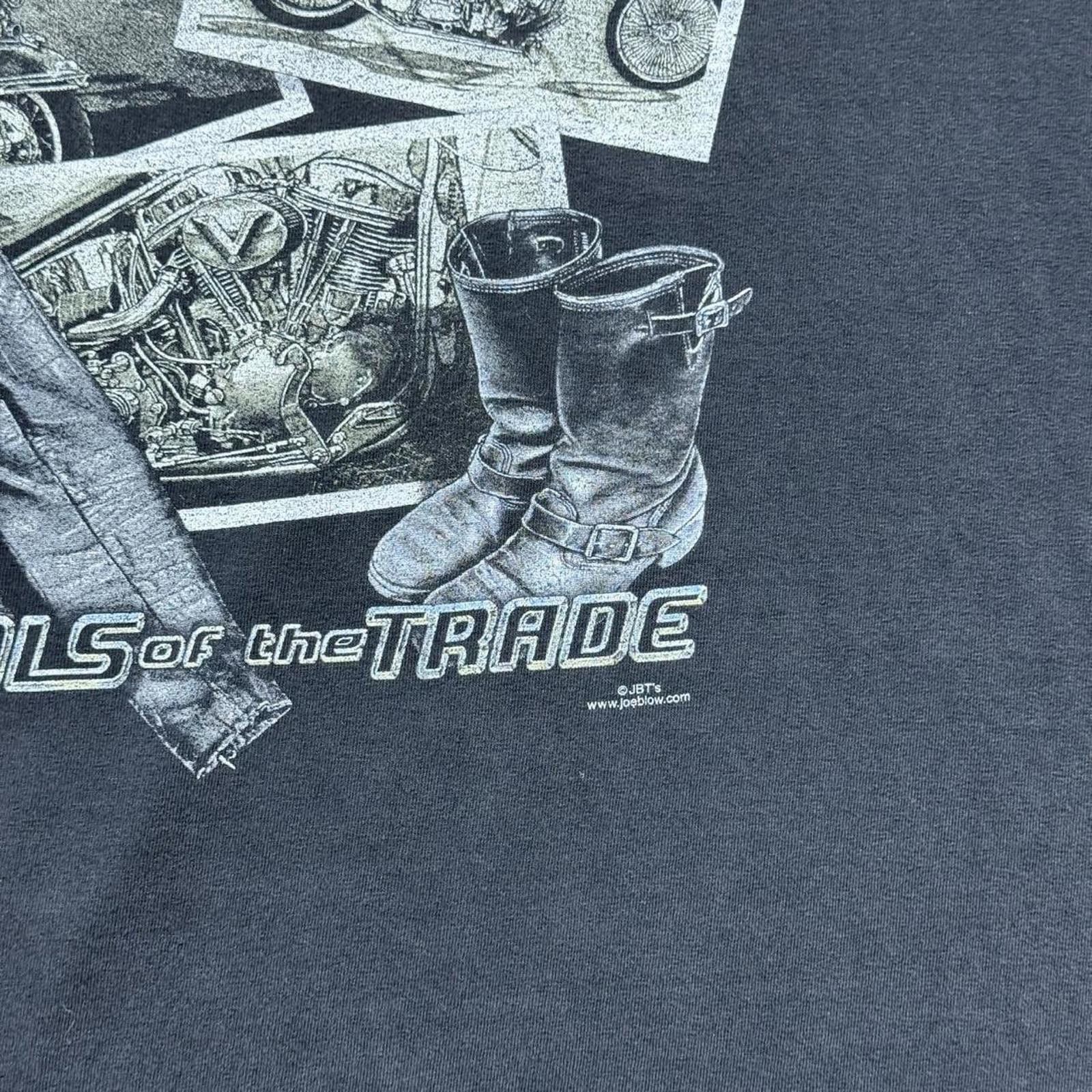Other Motorcycle “Tools Of The Trade” Y2K Faded Graphic T-shirt Size US XXL / EU 58 / 5 - 4 Thumbnail