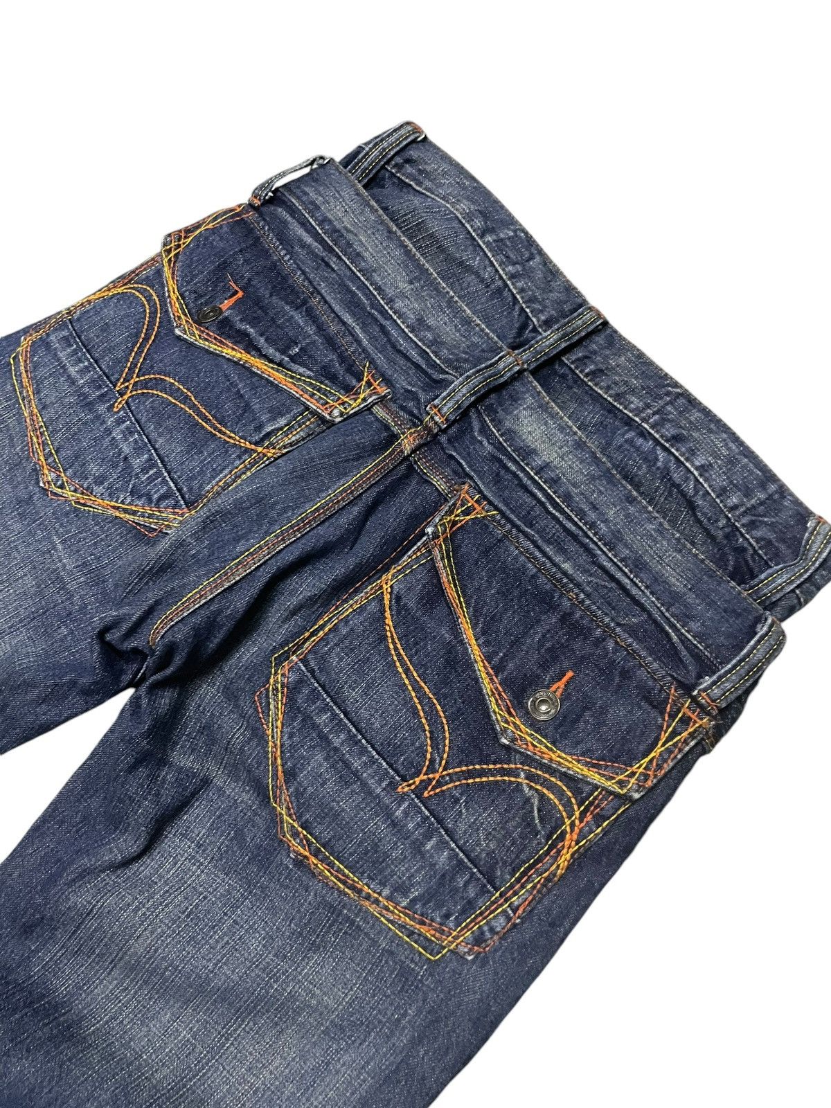 PPFM × Shellac × semanticdesign Rush Hour Japan Double Waist Contrast Heavy Stitch Jeans Size US 30 / EU 46 - 5 Thumbnail