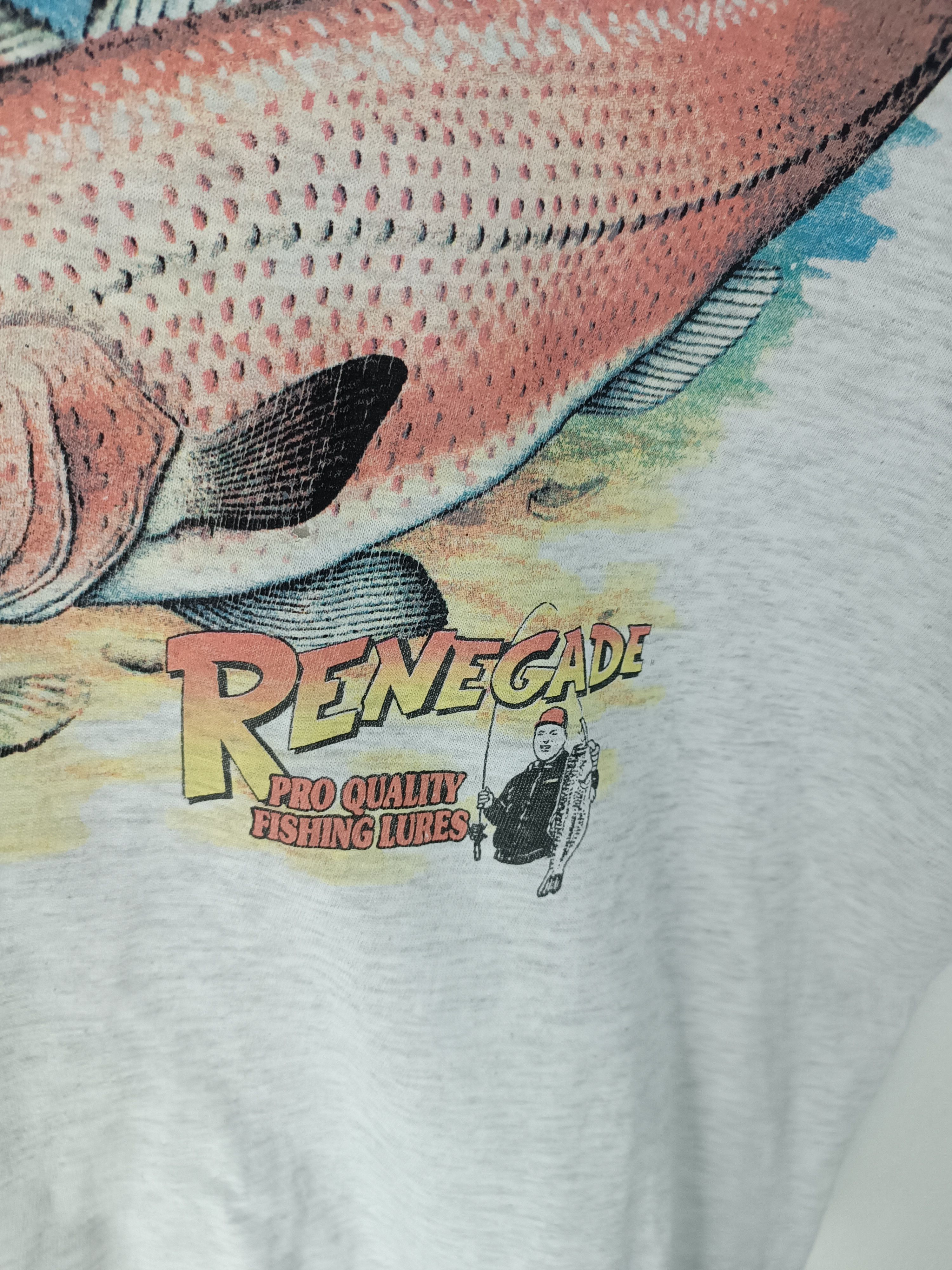 Bass Pro Shops THRASHED FADED VINTAGE 90'S RENEGADE FISHING LURE BASS PRO Size US L / EU 52-54 / 3 - 14 Thumbnail