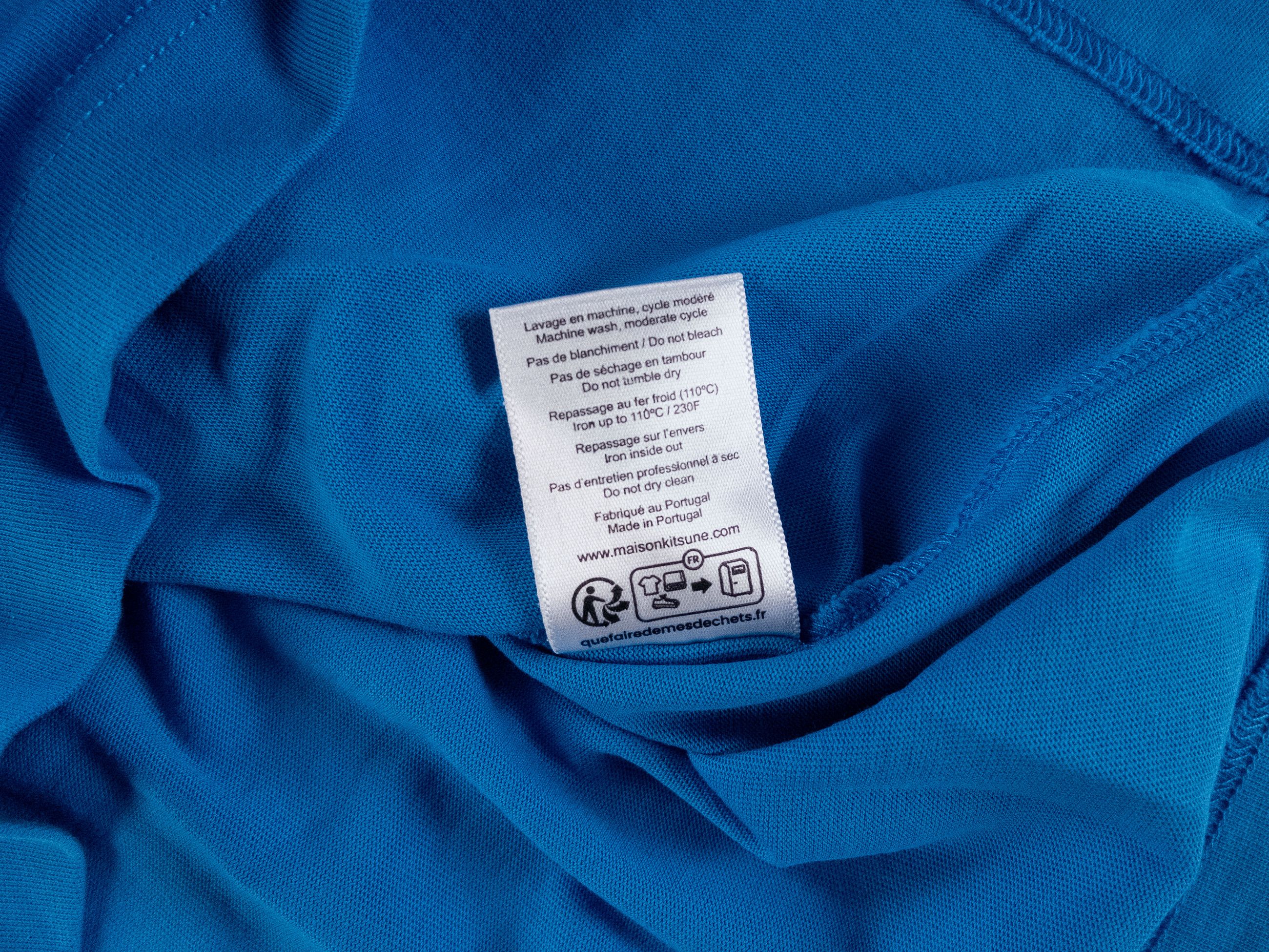 Maison Kitsune MAISON KITSUNE blue Men Go Faster logo embroidered t-shirt q Size US L / EU 52-54 / 3 - 9 Thumbnail