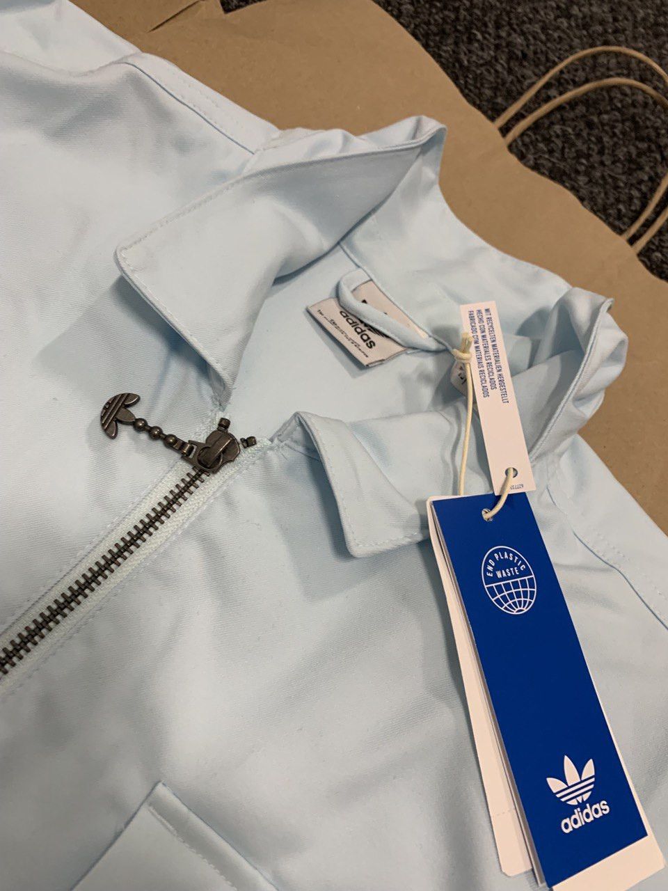 New Adidas Originals Adicolor Long Shirt Dress L Blue