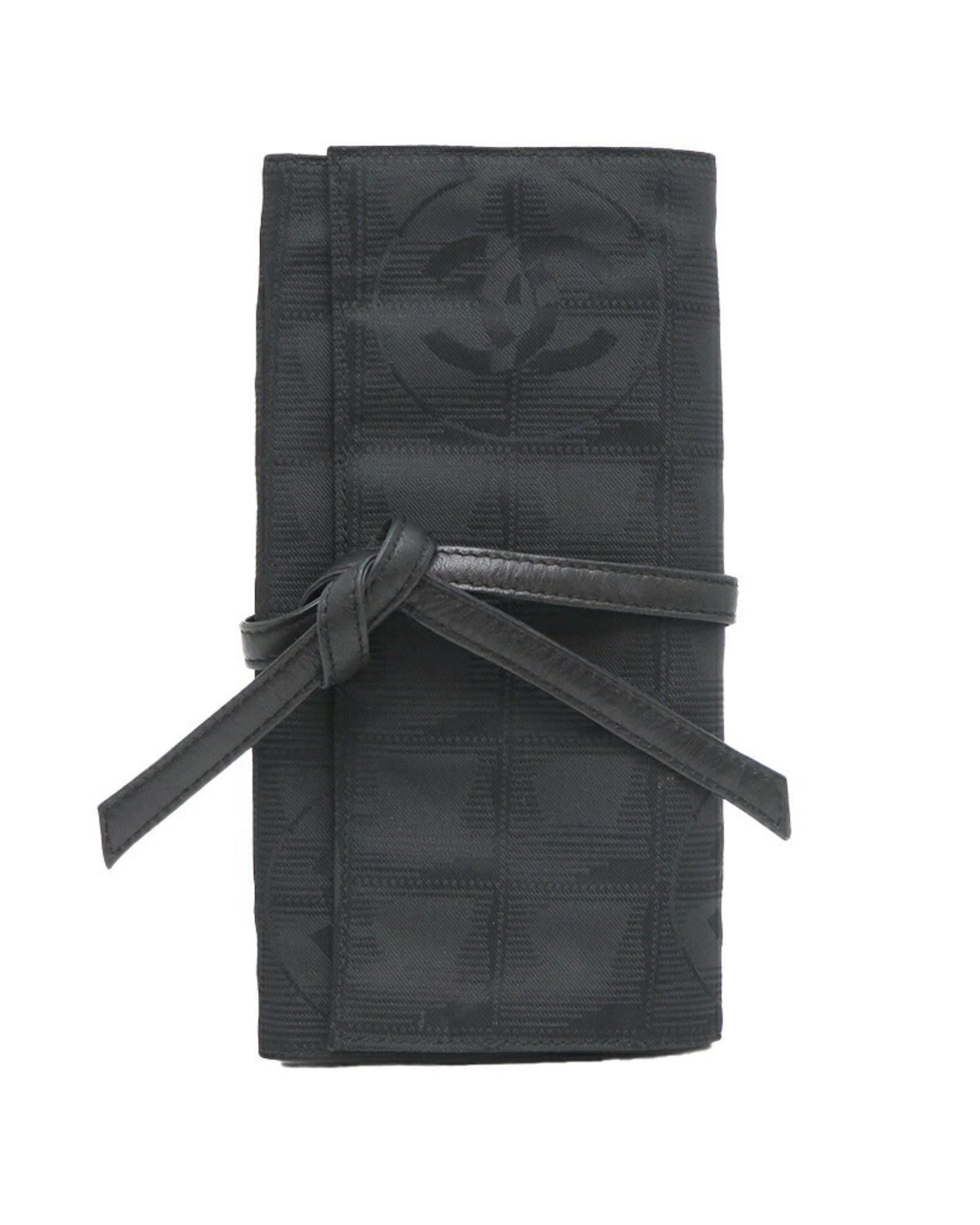 image of Chanel Black Nylon Travel Wallet, Women's