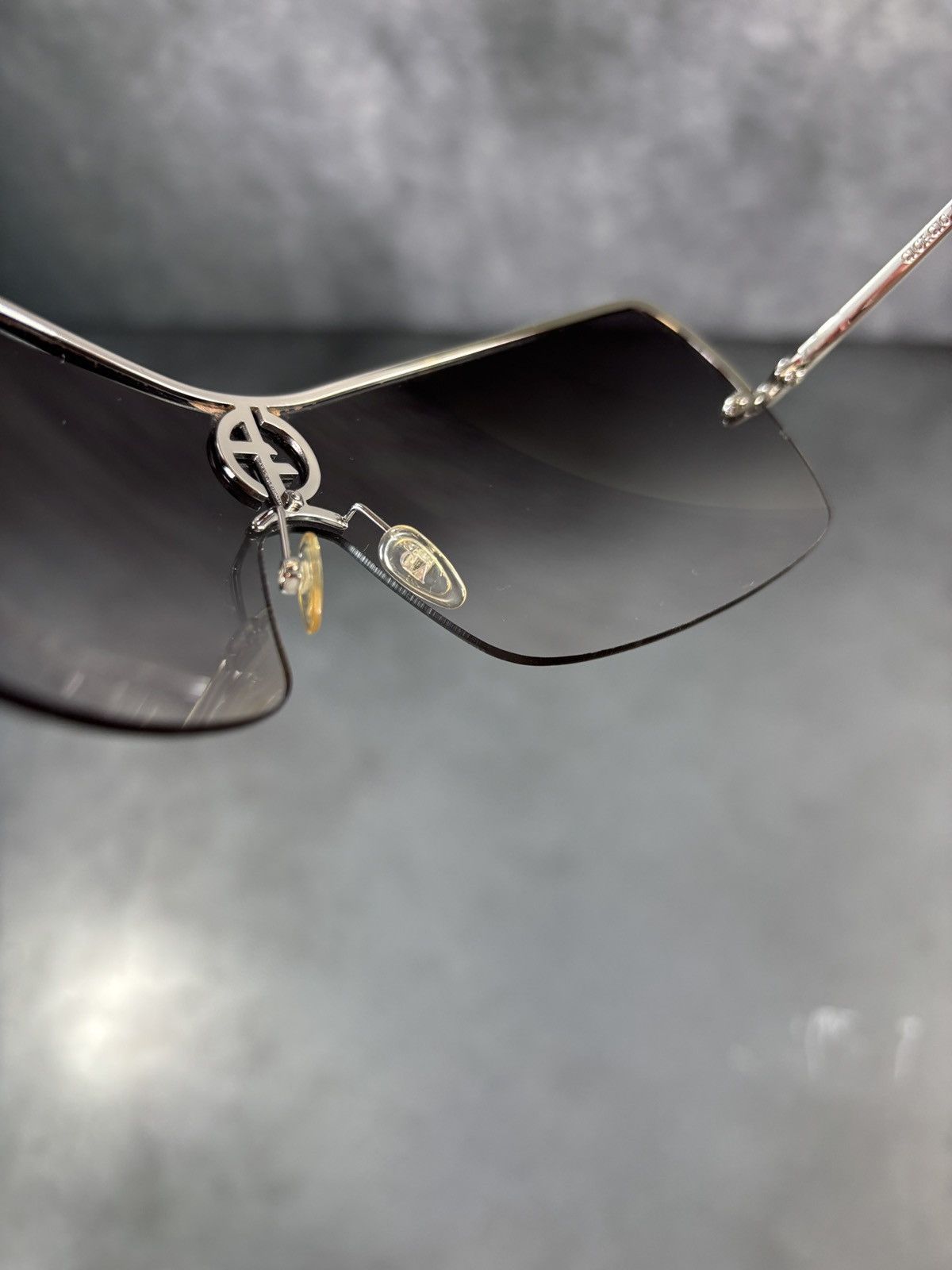 Giorgio Armani 2000s Giorgio Armani Shield Sunglasses GA 329/S Y2K Metal Size ONE SIZE - 11 Thumbnail