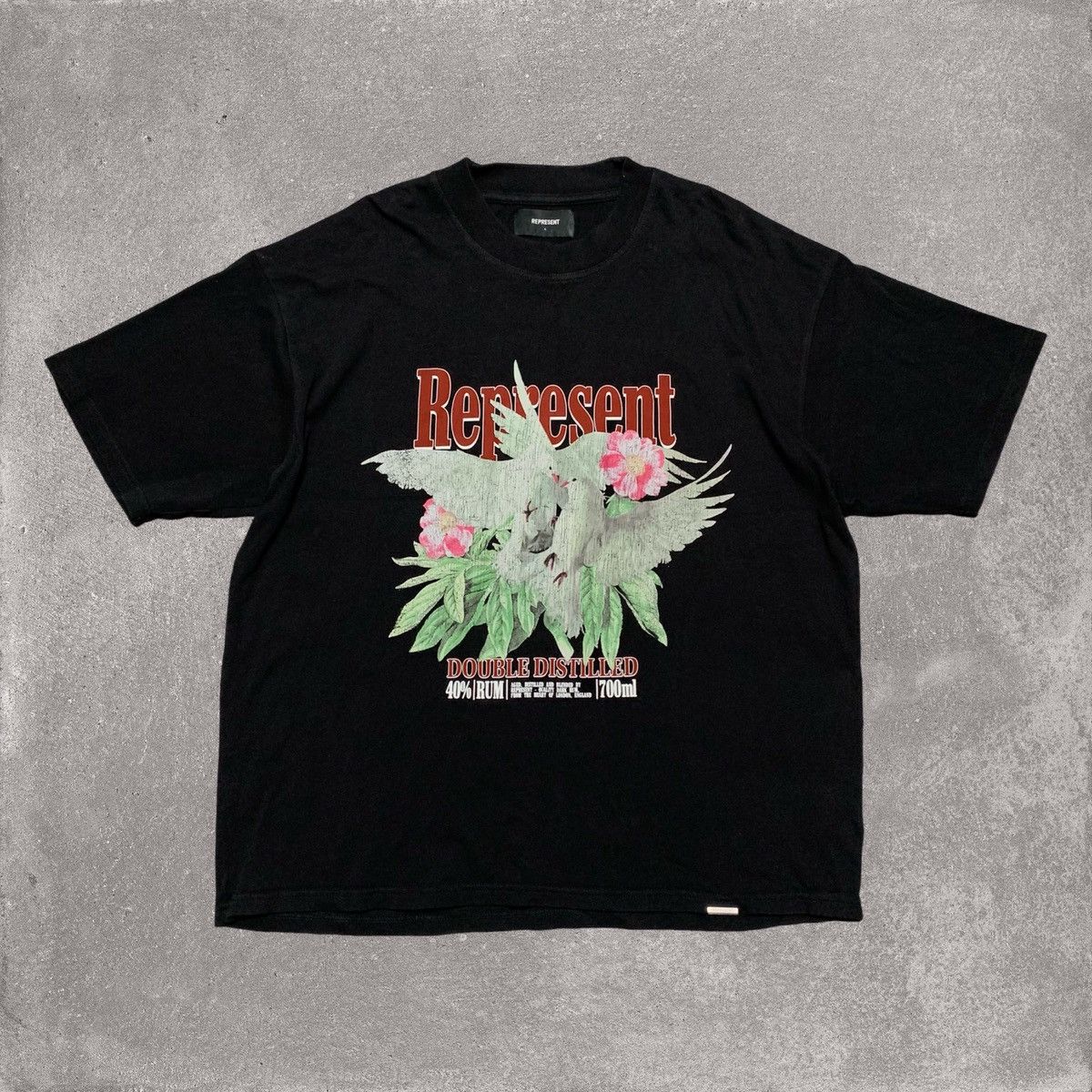 Represent Clo. Represent Large Double Distilled Jet Black Tee Size US L / EU 52-54 / 3 - 1 Thumbnail
