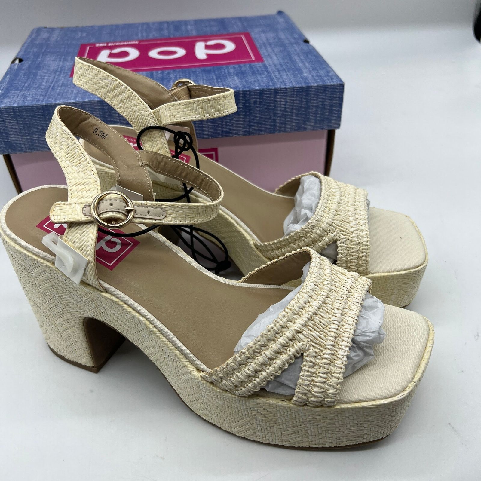 Other Pop Womens Applaud Heeled Sandals Natural Size US 9.5 / IT 39.5 - 2 Thumbnail