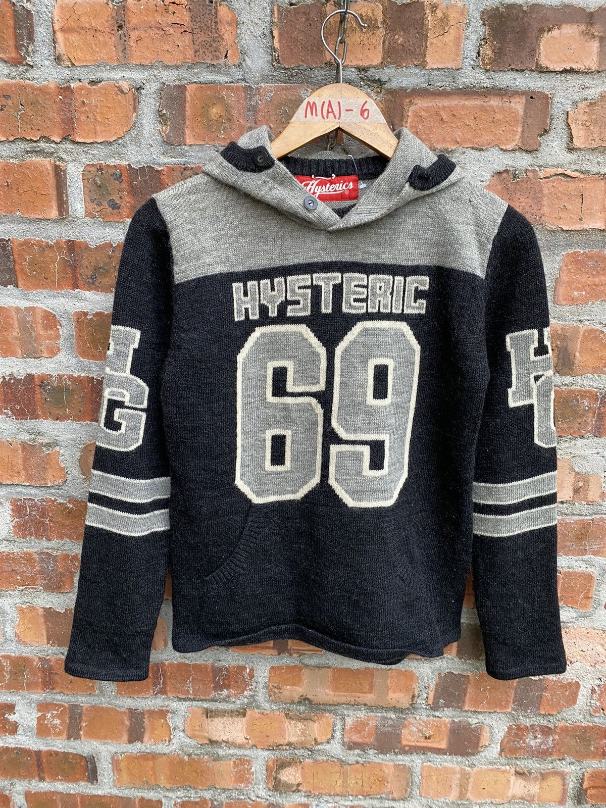 Hysteric Glamour 1990s Hysteric wool raglan hoodies Size S / US 4 / IT 40 - 2 Thumbnail