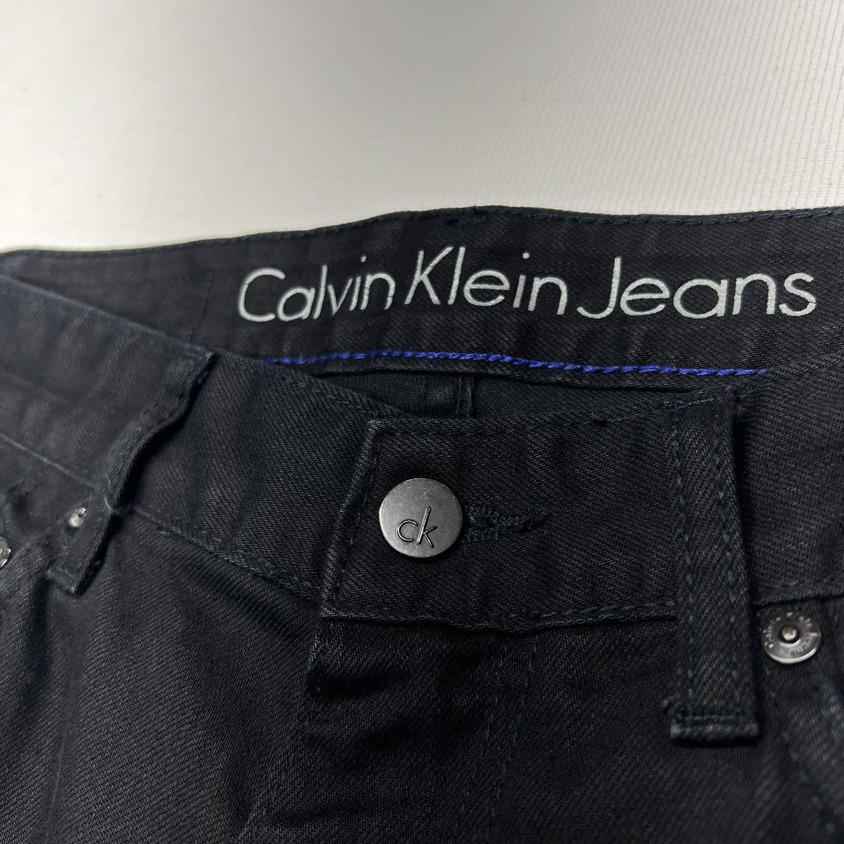 Calvin Klein Calvin Klein Jeans Black Slim Fit Regular Denim Pants Dark Size US 30 / EU 46 - 6 Thumbnail