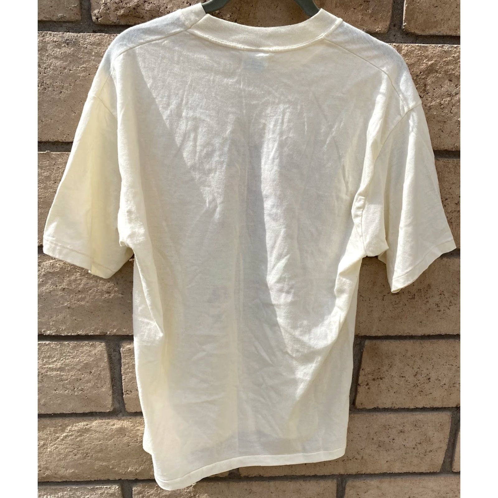 Vintage Vintage Cal Cru Prairie Queen Flour Sheldon Iowa T Shirt Single Stitch L Ivory Polyester Blend Men Short Sleeve Size US L / EU 52-54 / 3 - 4 Thumbnail