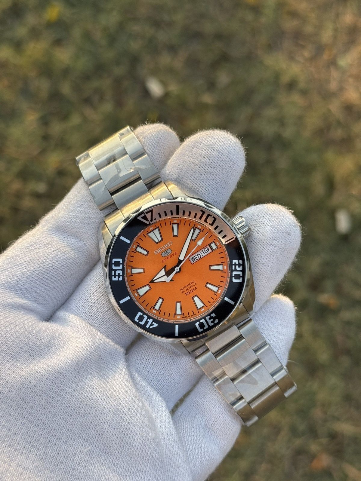 Seiko Seiko 5 Sports – black Diver Bezel– Automatic men watch Size 38 - 10 Thumbnail